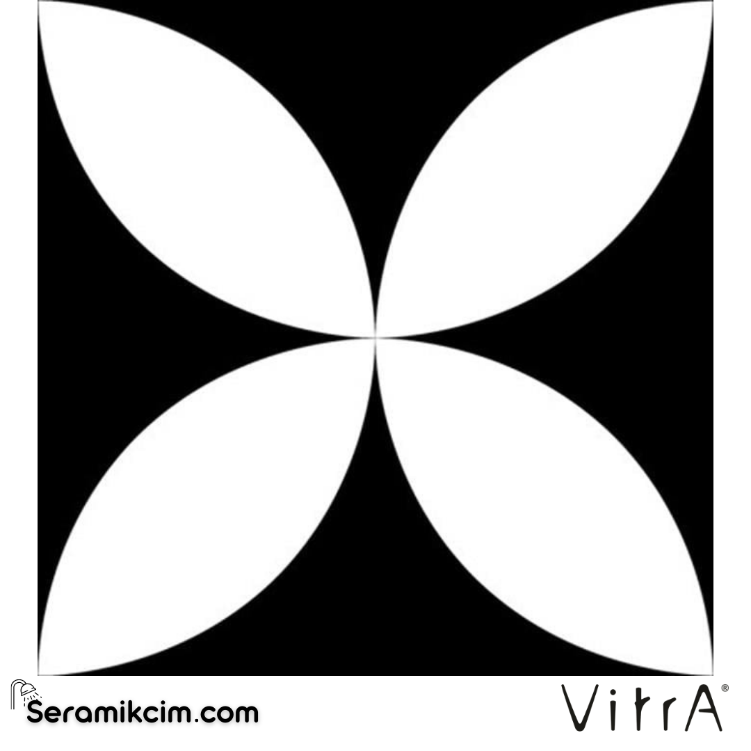 Vitra 15X15 RetroMix Siyah & Beyaz Daire Neg L Ptv+36 K94845100001VTE0 - K94845100001VTE0