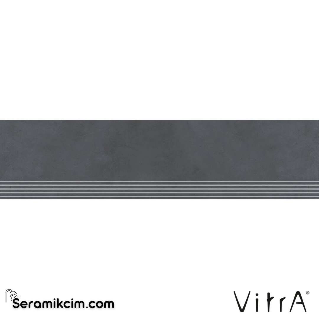 VitrA 30X120 Cementine Antrasit Basamak R10B7R K950729R0001VTET - K950729R0001VTET