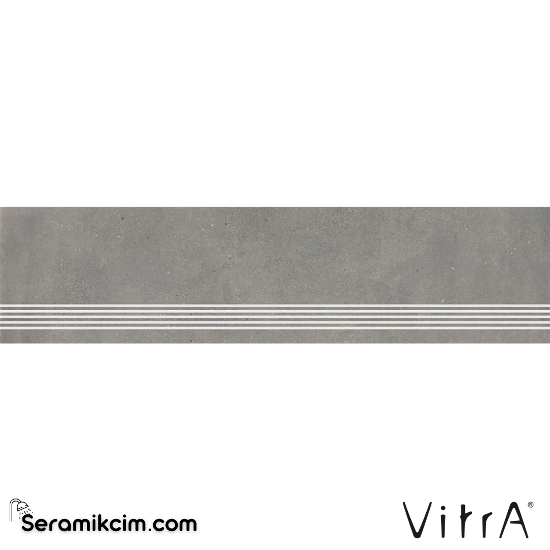 VitrA 30X120 Flakestone Koyu Gri Basamak Mat R10B 7R K951164R0001VTET - K951164R0001VTET