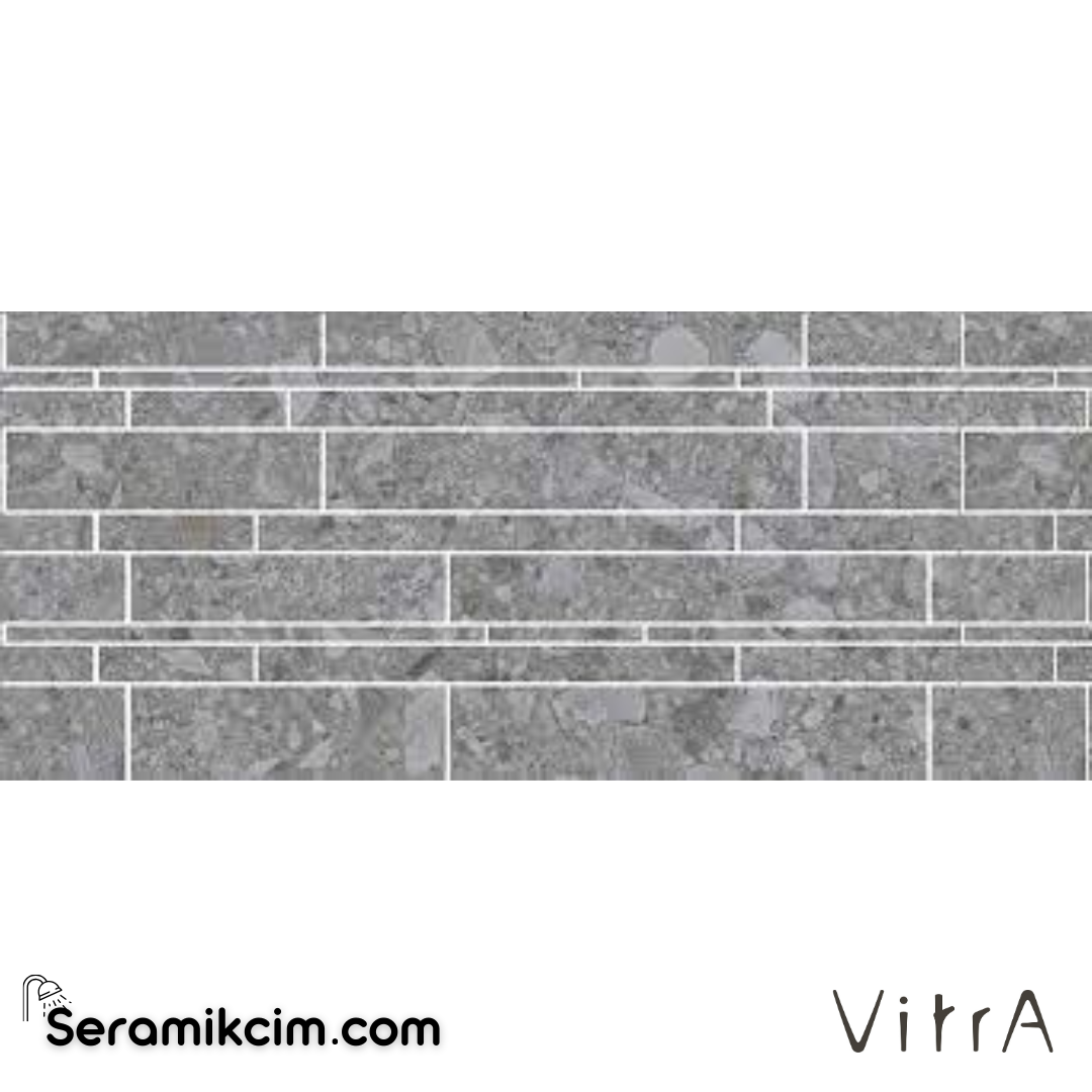 Vitra 30X60 Ceppostone Koyu Gri Multı-Kesim Brd