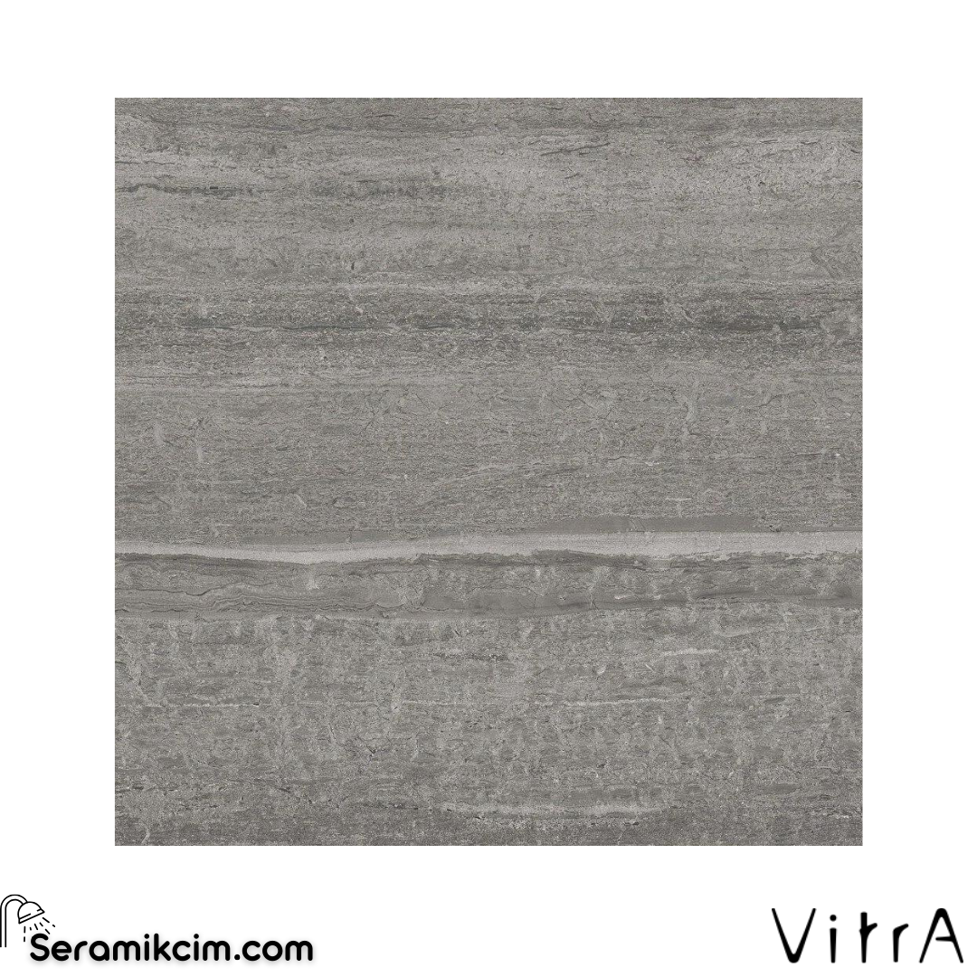 Vitra 60X60 Urban Travertino Koyu Grej Mat R10A 7R