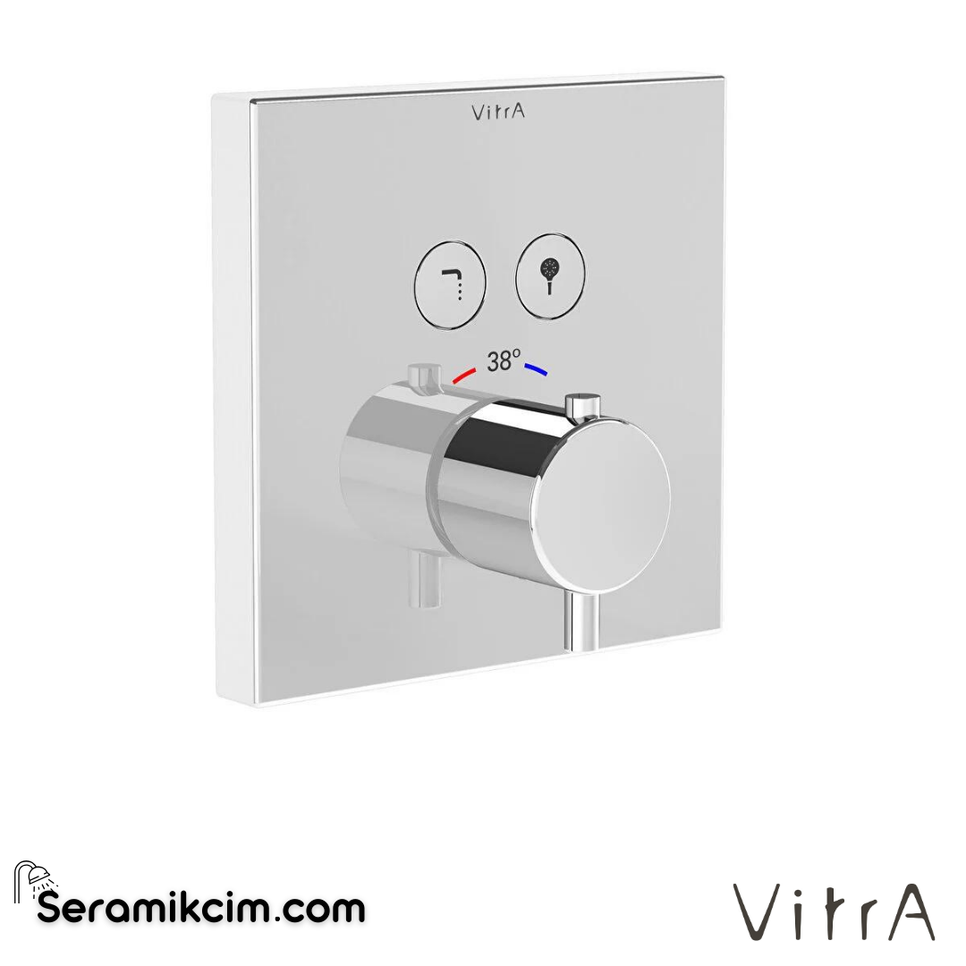 Vitra Aquacontrol Ankastre Termostatik Banyo Bataryası (Sıva Üstü Grubu), Krom - A42746