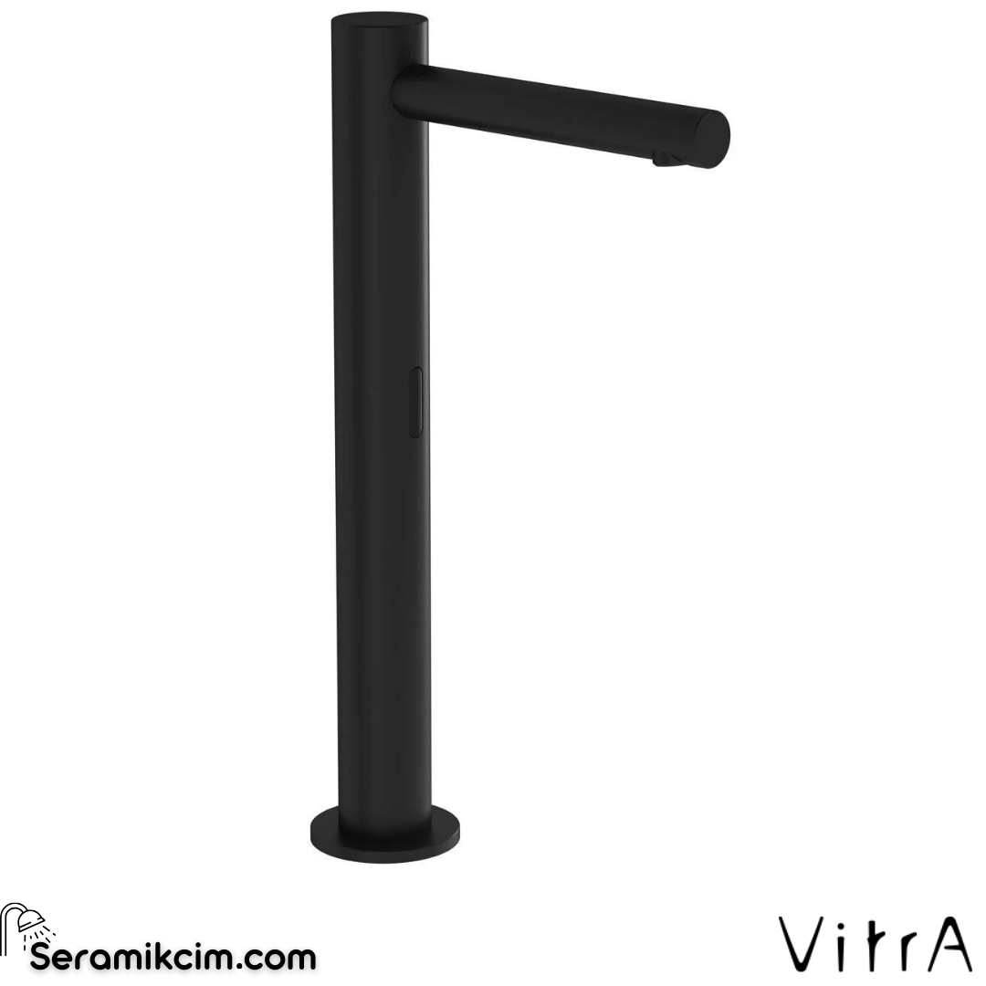 Vitra Aquasee Origin Temassız Lav. Bat., Çanak (Pilli - Çift Su Girişli), Mat Siyah