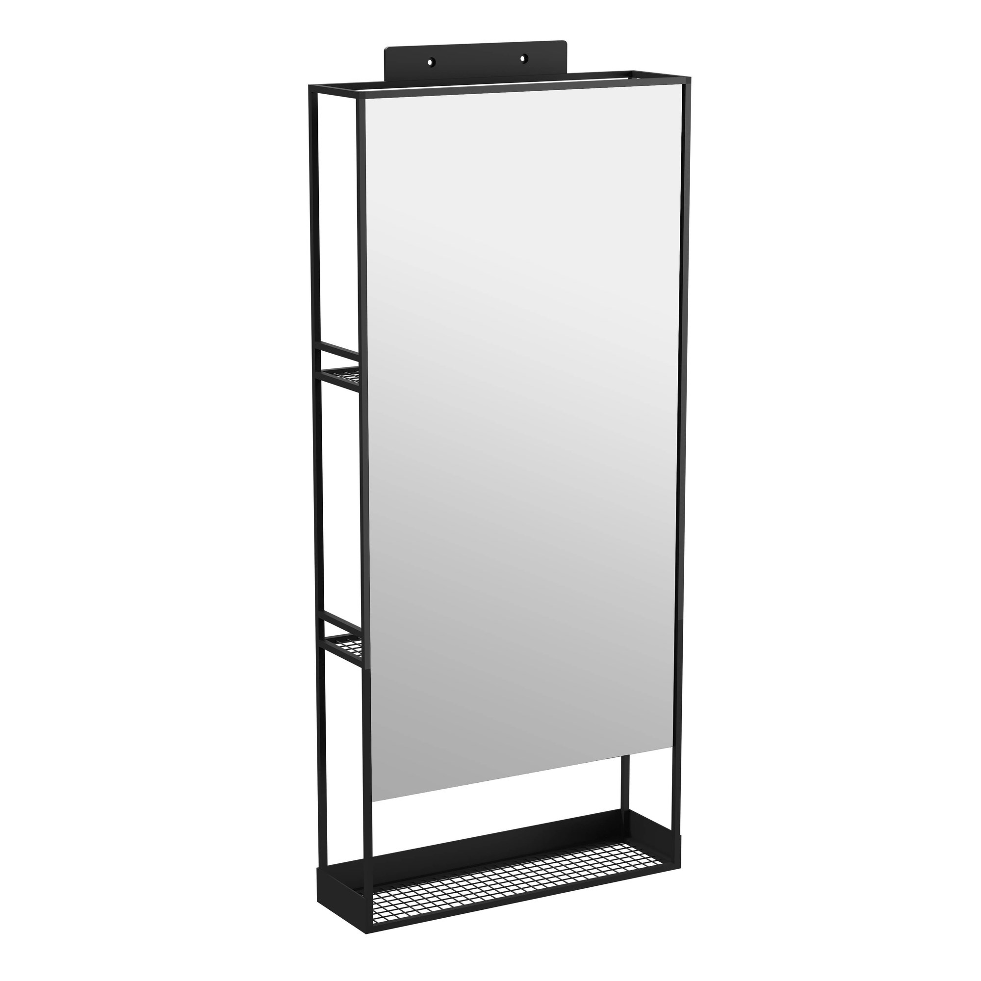 Vitra Archiplan Ayna 45 cm Raflı Metal Siyah 66608