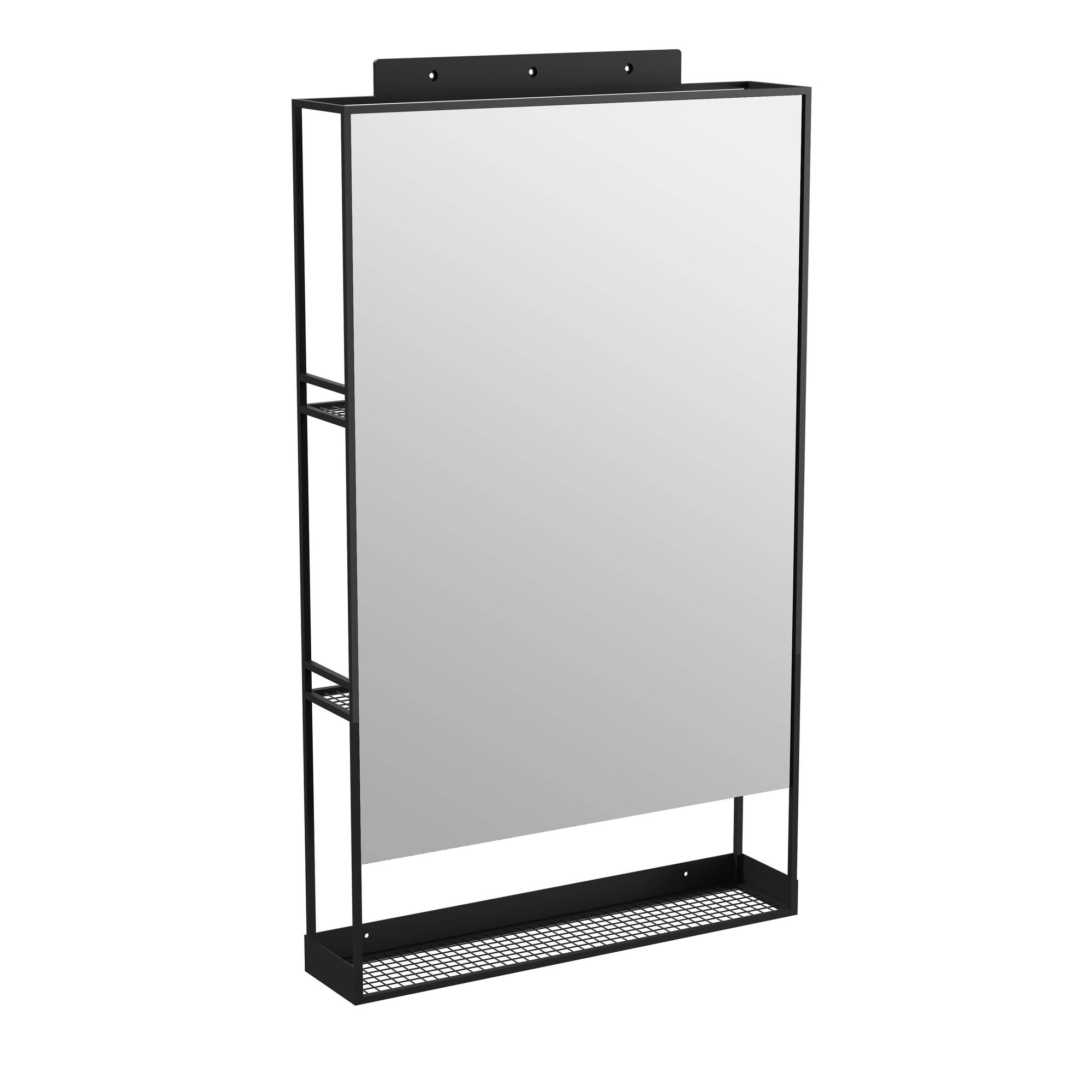 Vitra Archiplan Ayna 60 cm Raflı Metal Siyah 66609