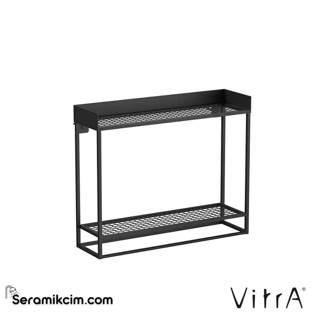 VitrA ArchiPlan Duble Raf 45 cm metal, siyah 66606 - 66606
