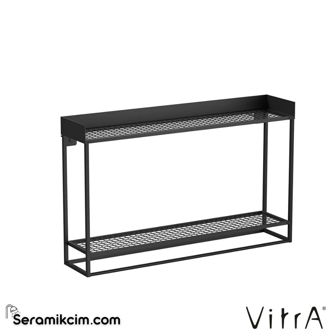 VitrA ArchiPlan Duble Raf 60 cm metal, siyah 66607 - 66607