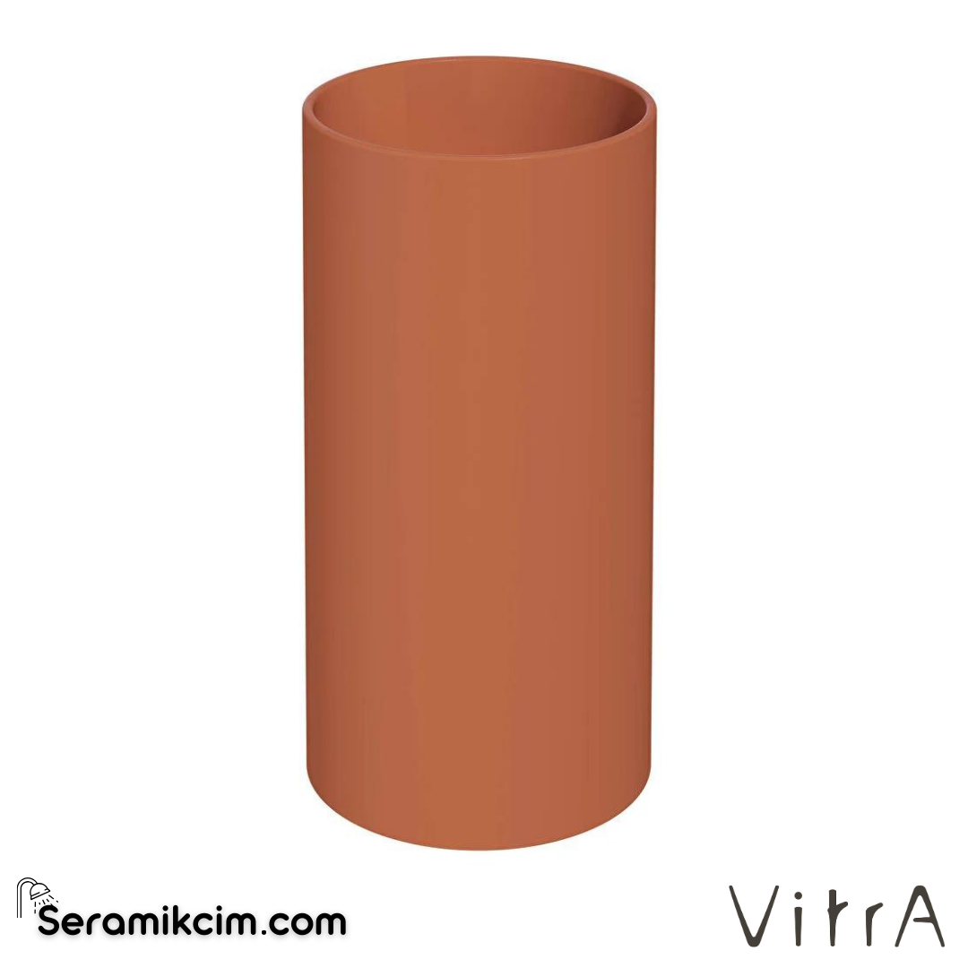 VitrA Archiplan Lavabo 40x40 cm Armatür Deliksiz, Su Taşma Deliksiz, Mat Terra Rosa - 7419B077-0016