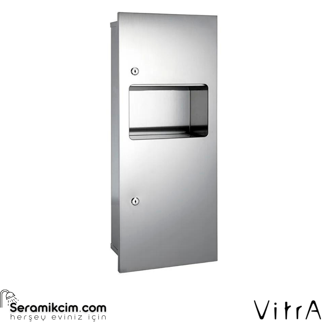 Vitra Arkitekta Kağıt Havluluk+Çöp Kovası, Paslanmaz Çelik