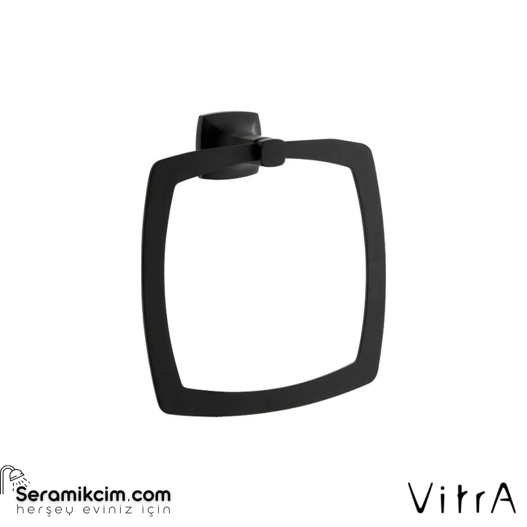 Vitra Base 400 Halka Havluluk, Siyah