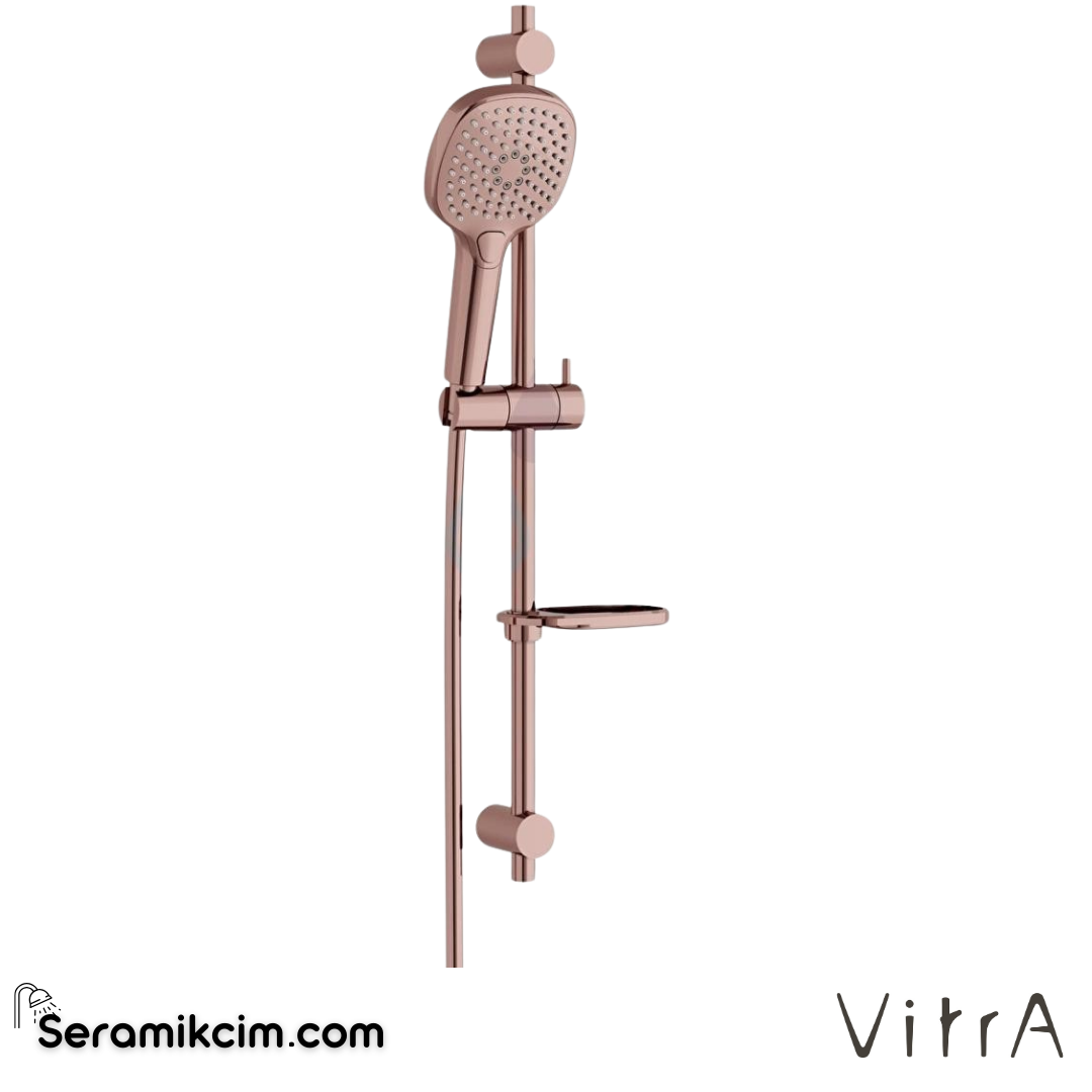 VitrA Bliss Square 3F Sürgülü El Duşu Takımları Soft Bakır A4577529 - A4577529