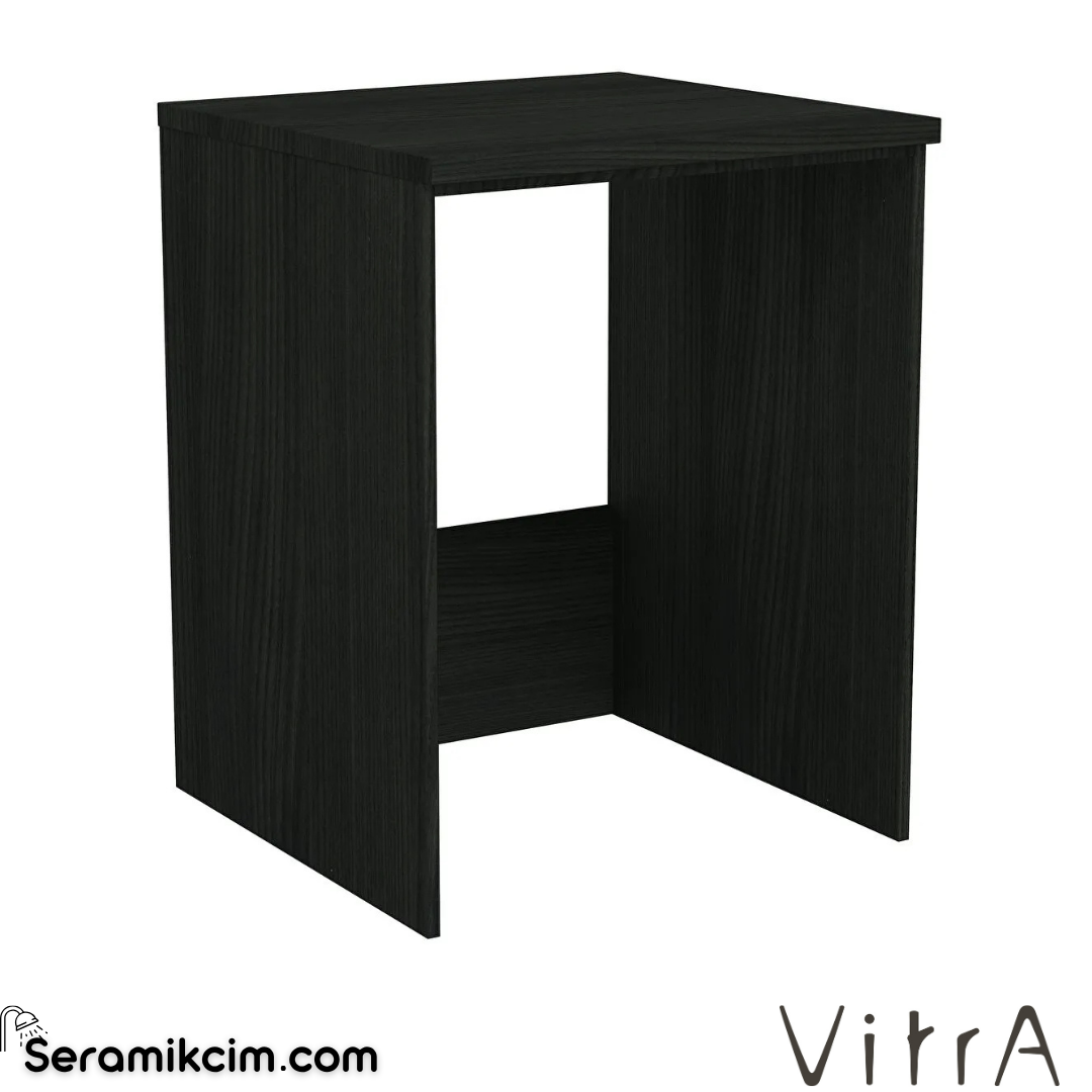 VitrA Çamaşır Makinesi Ünitesi Demonte 70 cm hareli siyah meşe 69604