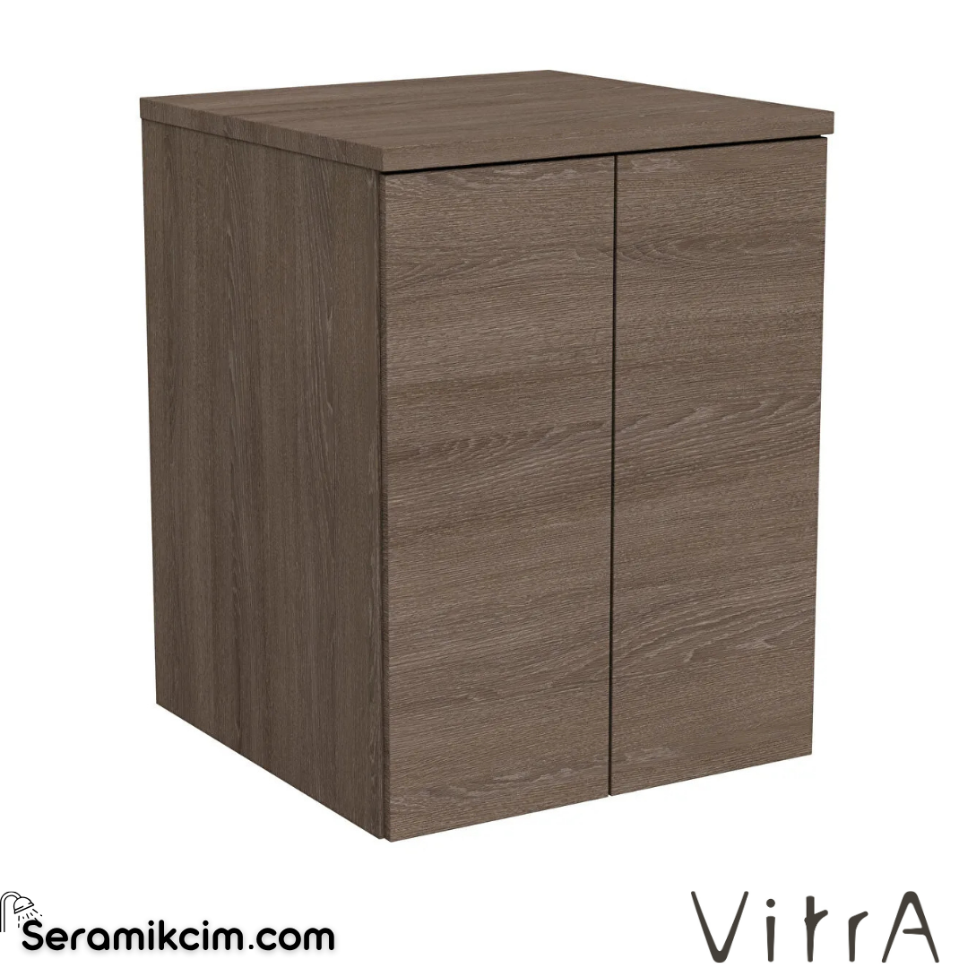 VitrA Çamaşır Makinesi Ünitesi Demonte 70 cm kapaklı moka meşe 69606