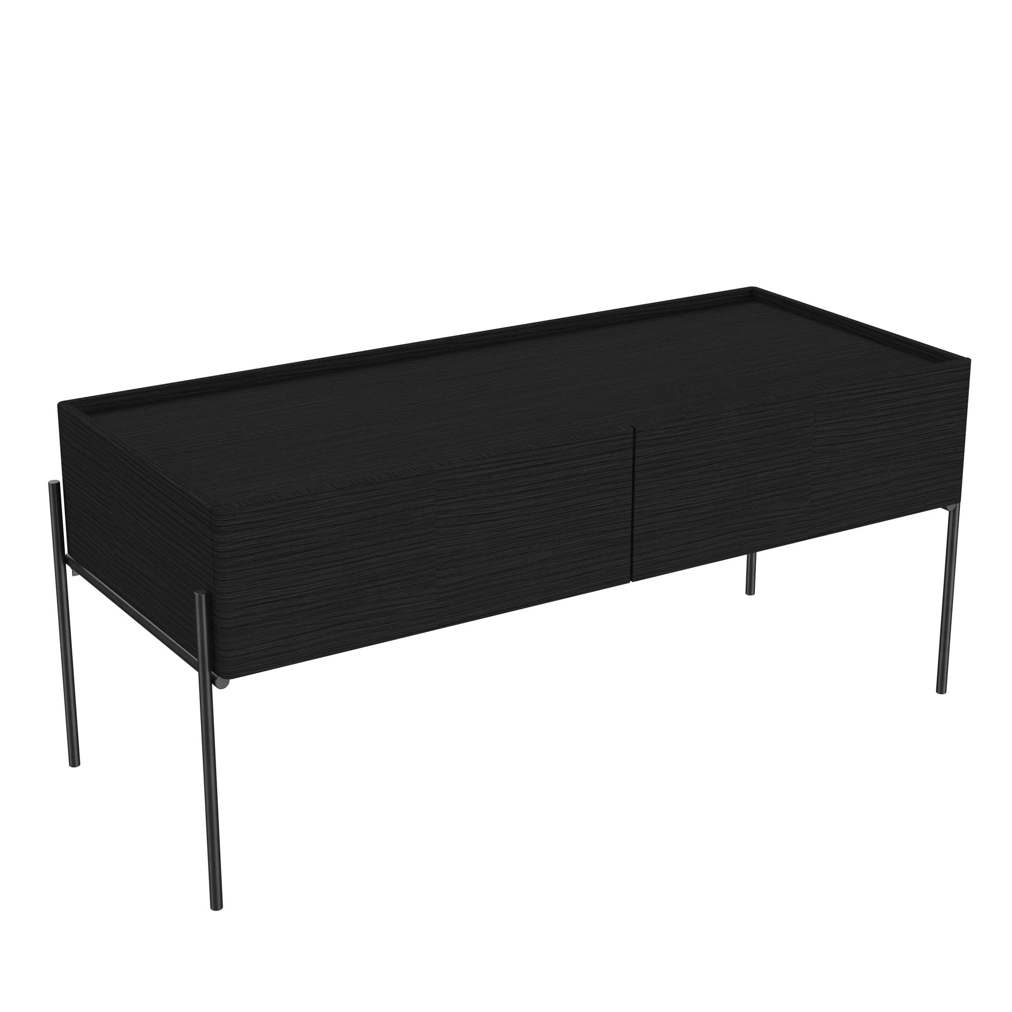 Vitra Equal Alt Ünite 100 cm İki Çekmeceli Hareli Siyah Meşe 64111