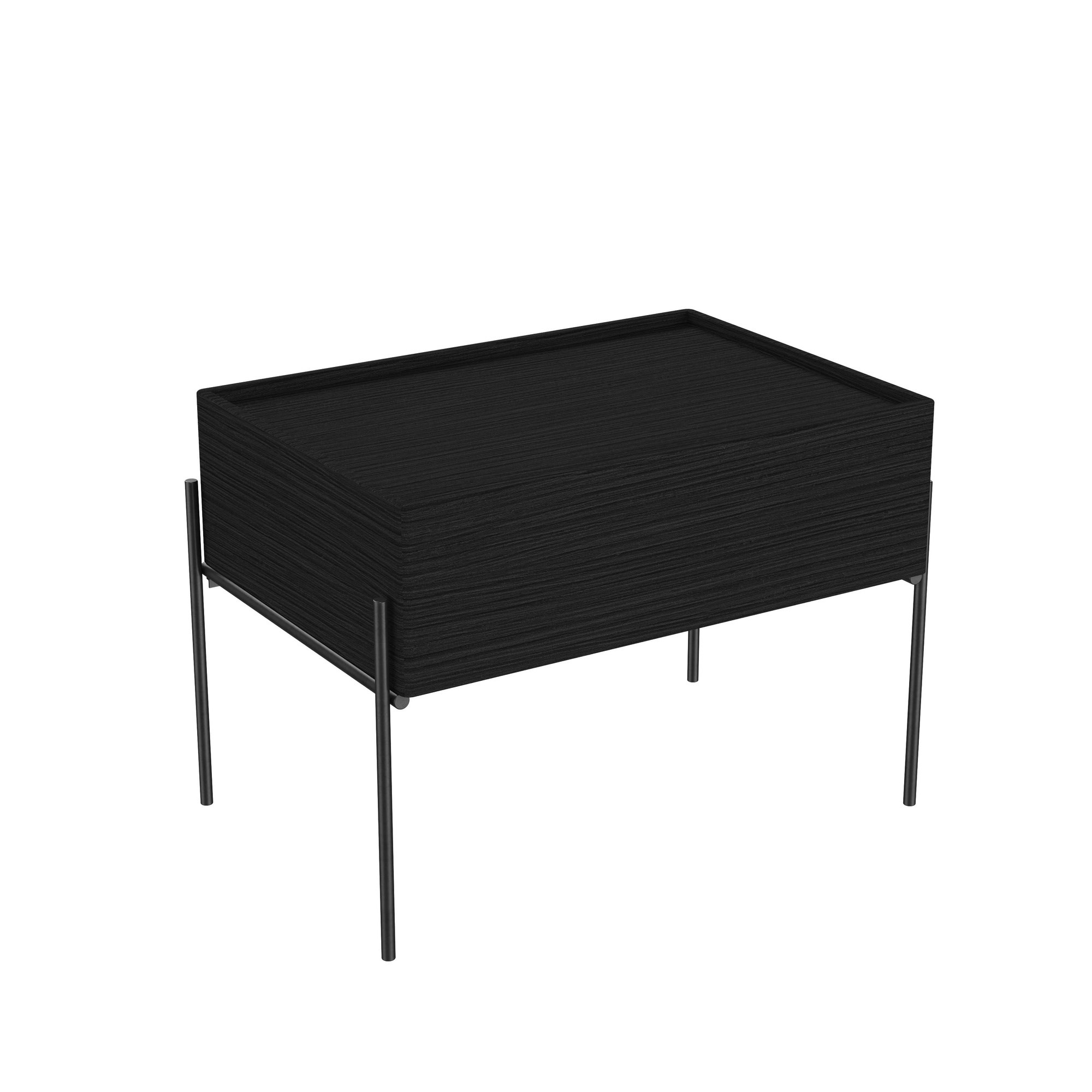 Vitra Equal Alt Ünite 60 cm Bir Çekmeceli Hareli Siyah Meşe 64107
