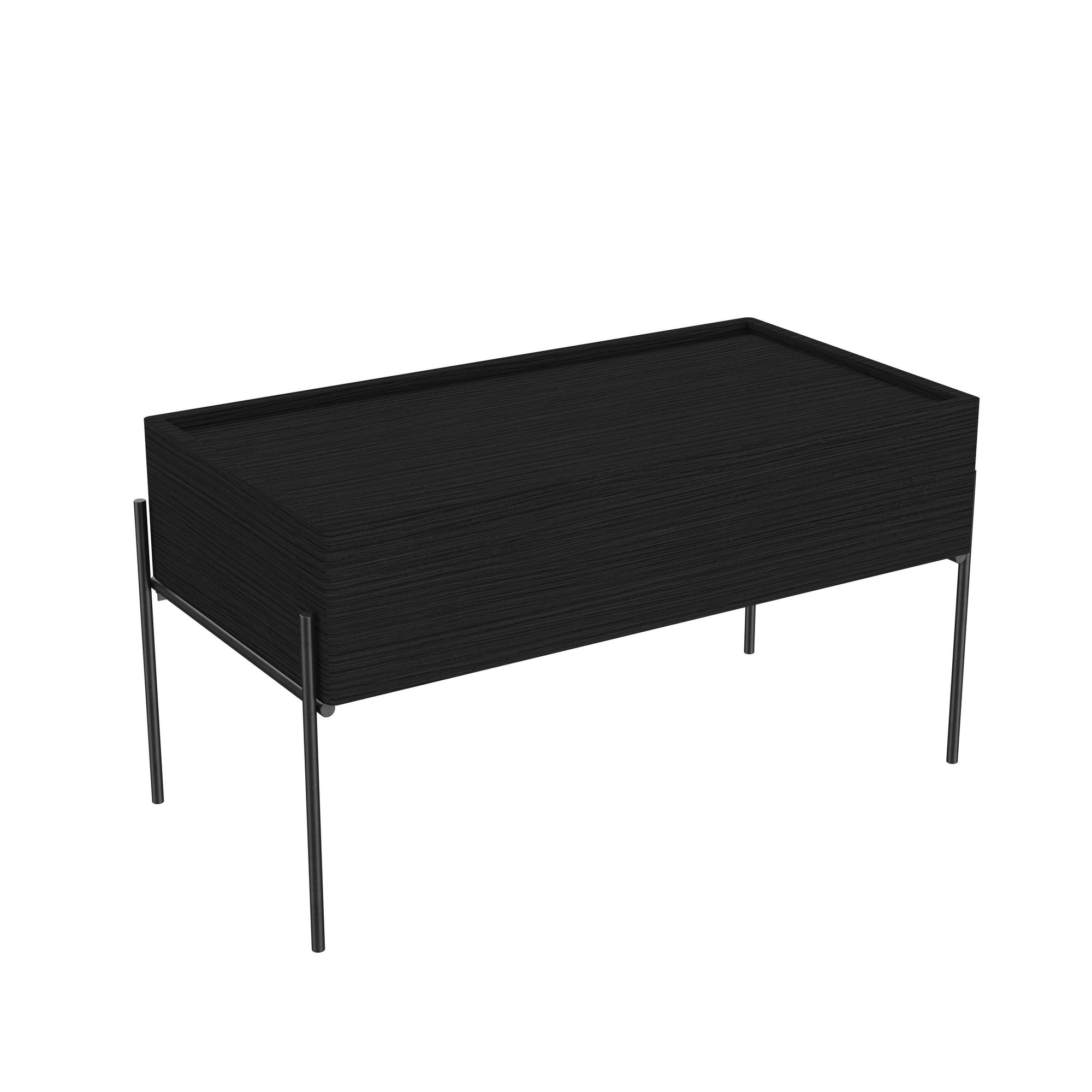 Vitra Equal Alt Ünite 80 cm Bir Çekmeceli Hareli Siyah Meşe 64109
