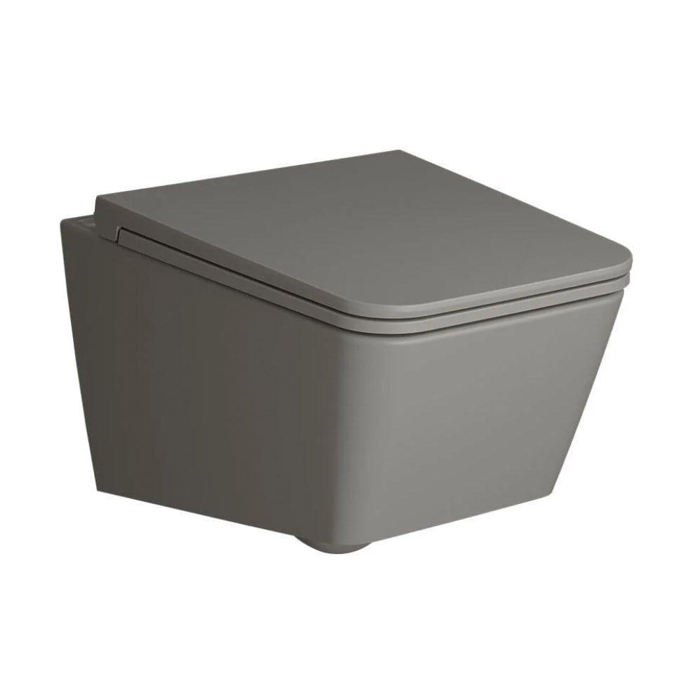 Vitra Equal Asma Klozet Rim-Ex, Gizli Montajlı, 54 Cm Taharet Borulu, Taharet Borusu Girişi Sıva Altı Uygulamalı, Clean, Mat Taş Gri - 7245B476-0090