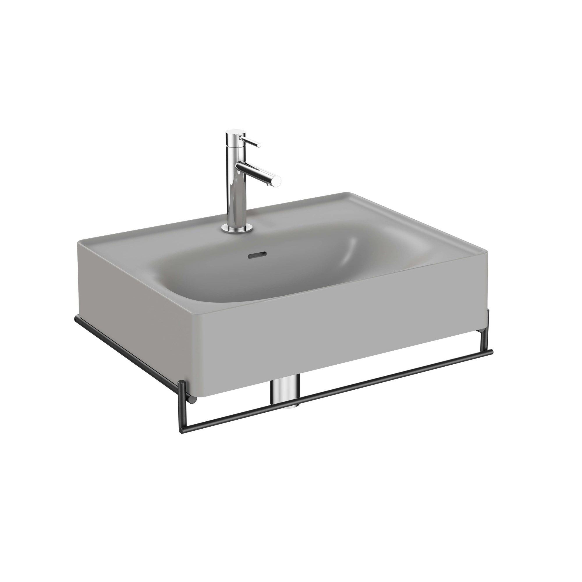 Vitra Equal Lavabo Ünitesi 60 cm Gri Lavabolu Havluluklu 66052