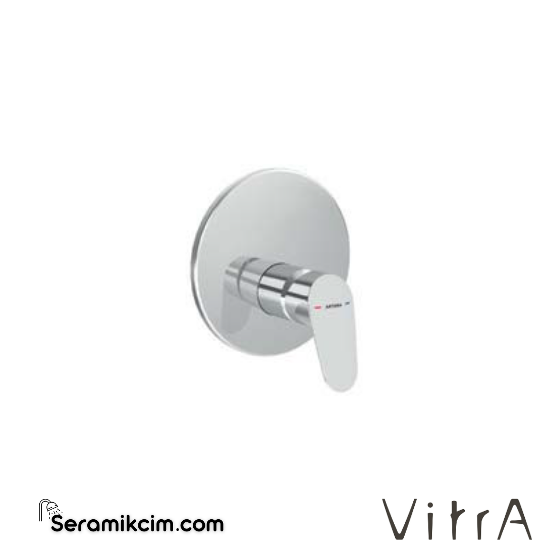 VitrA Flow Round Ankastre Mekanik Banyo Bataryası (V-Box, sıva üstü grubu) Krom A43302 - A43302