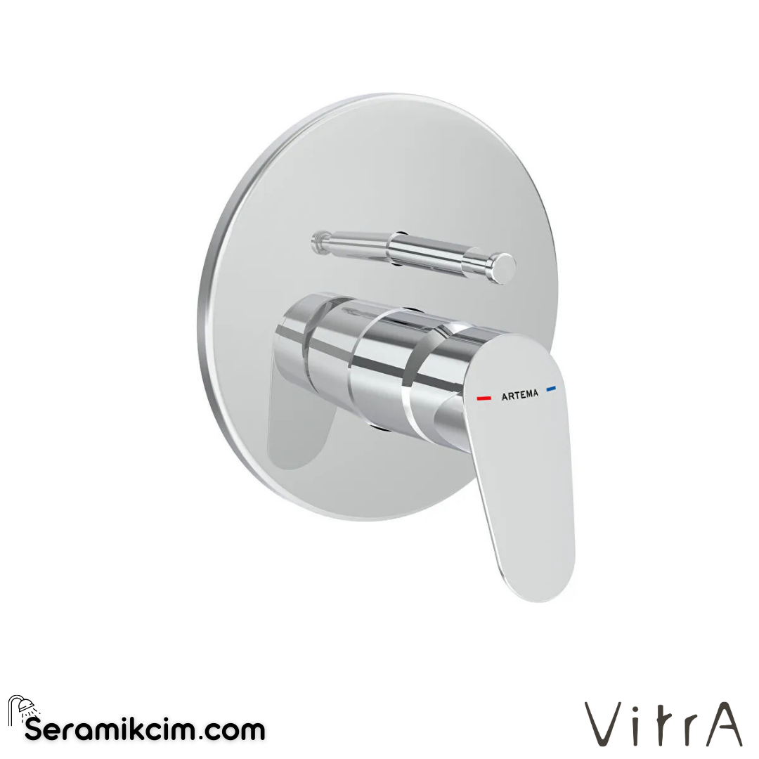 VitrA Flow Round Ankastre Mekanik duş bataryası (V-Box, sıva üstü grubu) Krom A43212 - A43212