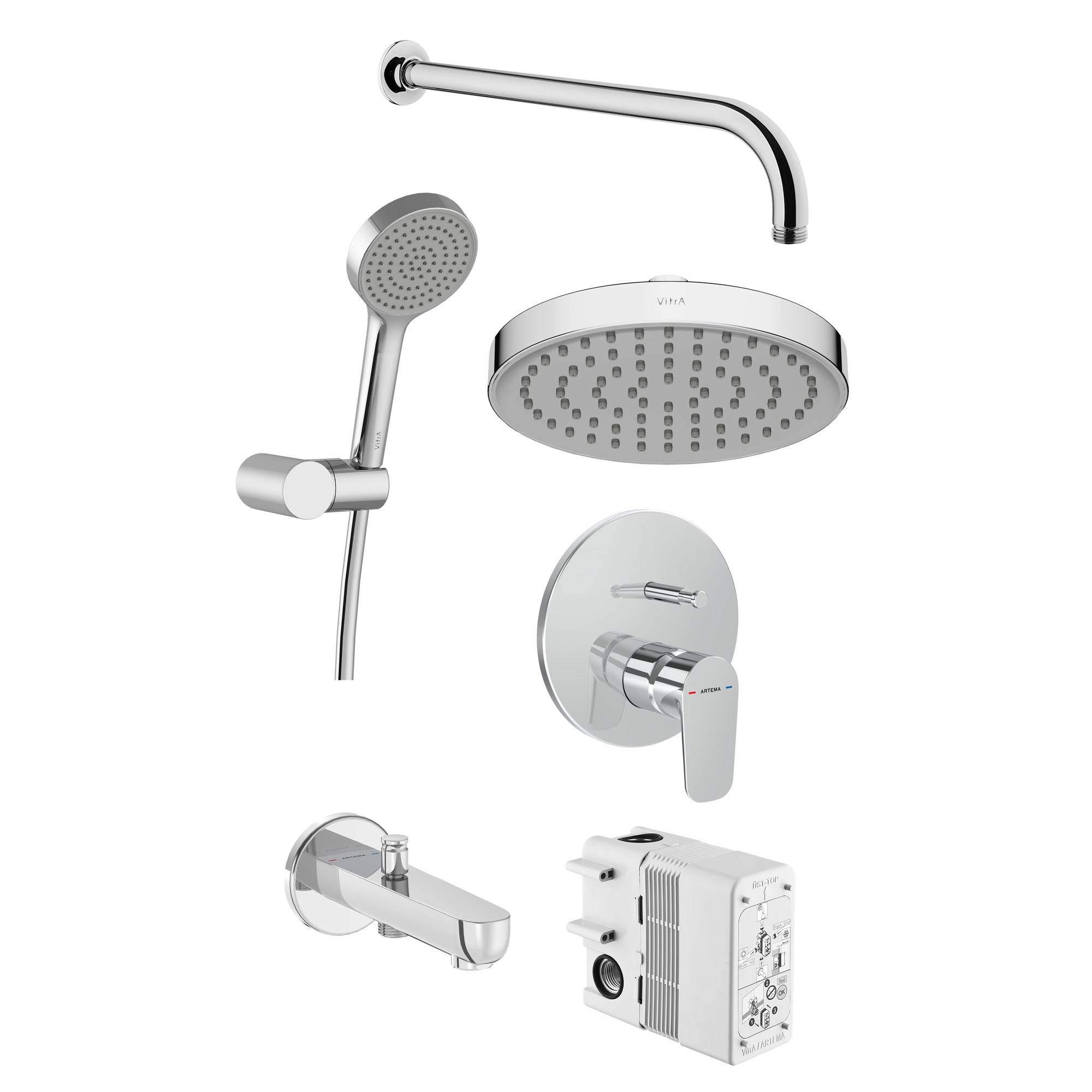 Vitra Flow Soft Ankastre Banyo Seti ( A43198 A41949 A45907 A45904 A45652 A43126) A49321