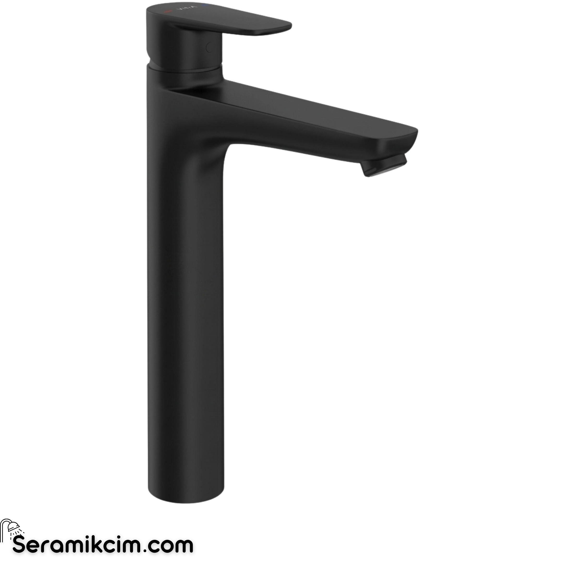 Vitra Flow Soft Blueco Çanak Lavabo Bataryası Mat Siyah A4301036ENR