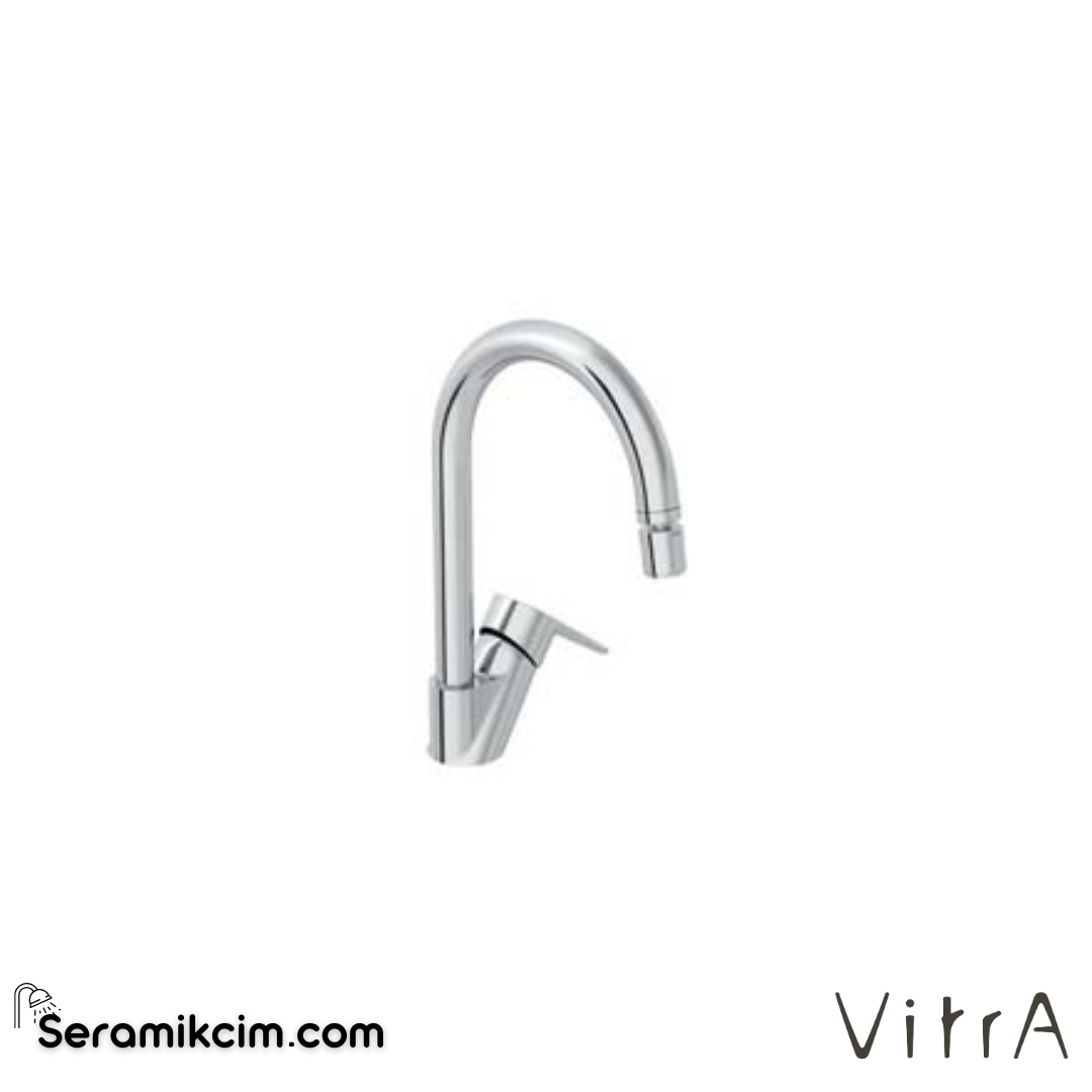 VitrA Flow Soft Eviye Bataryası (C-tip, alçak) Krom A43404 - A43404
