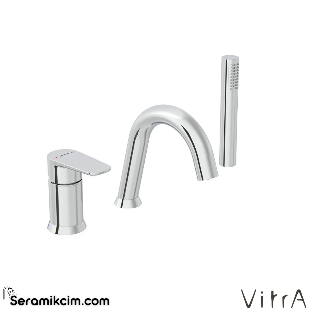 VitrA Flow Soft Küvet Bataryası (3 delikli) Krom A43100 - A43100