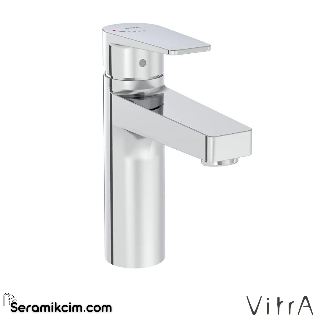 VitrA Flow Square BluEco Yüksek Lavabo Bataryası Krom A42938ENR - A42938ENR