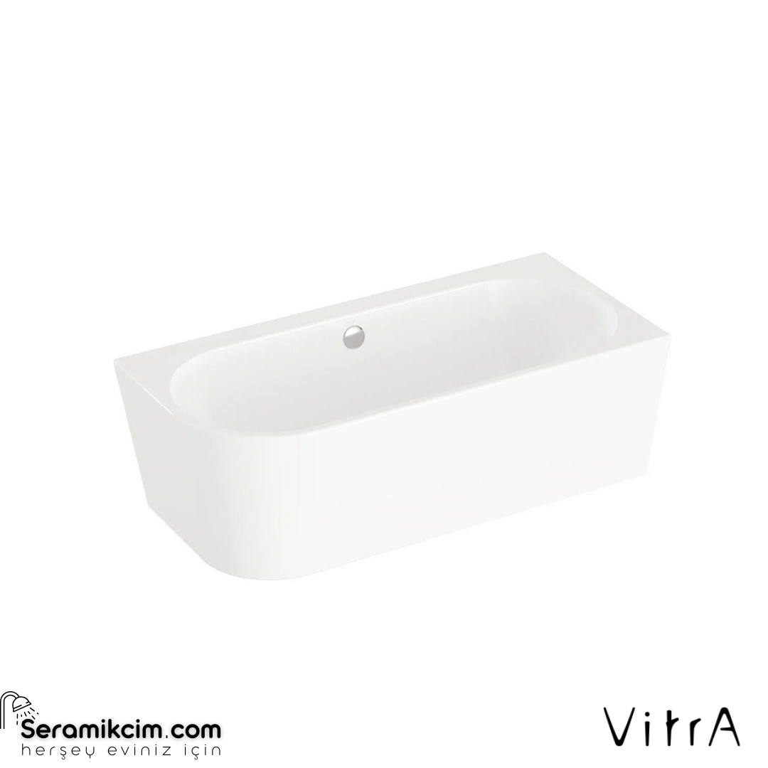 VitrA Geo 165X75 Sağ Köşe Küvet + Ayak Seti + Standart Sifon