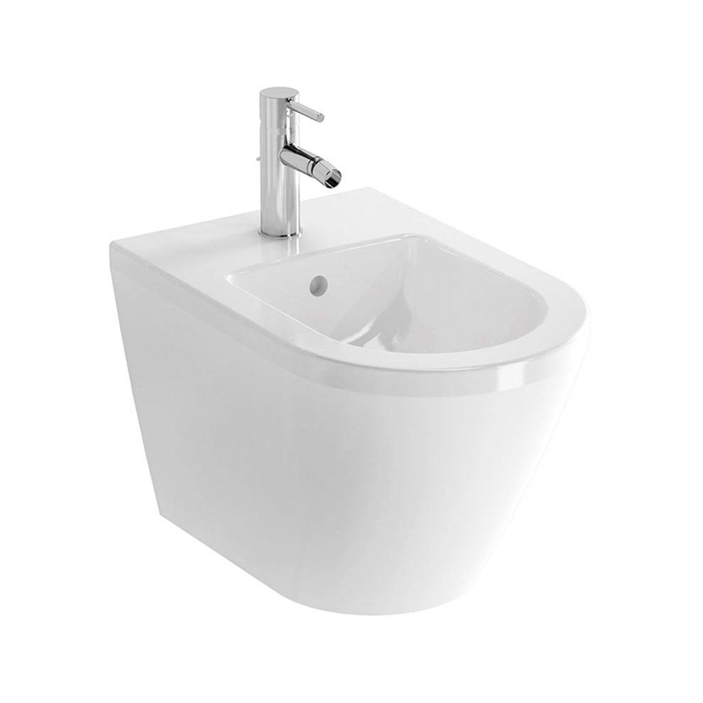 VitrA Integra Asma Bide Gizli Montajlı, 54 cm Tek Armatür Delikli, Su Taşma Delikli, Yanlardan Deliksiz, Beyaz - 7042L003-0288