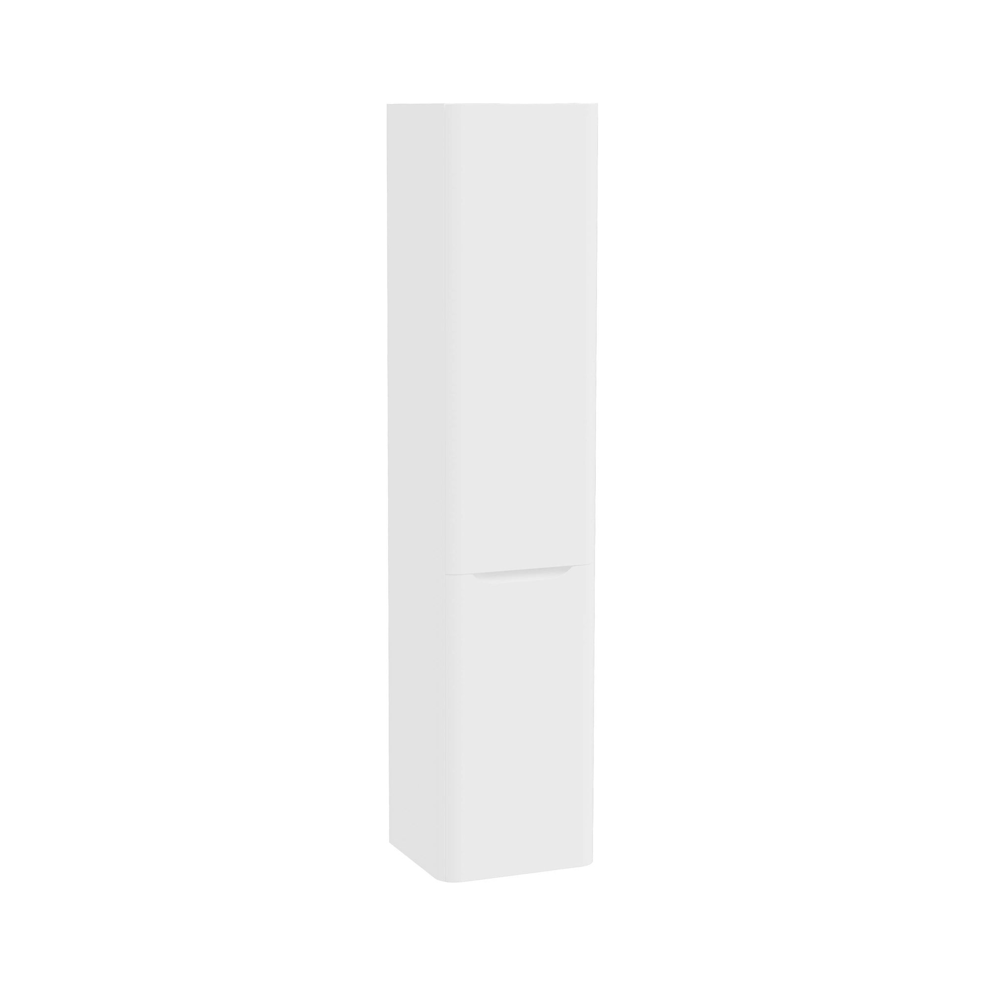 Vitra Integra Round Boy Dolabı 40 cm İki Kapaklı Çamaşır Sepetli Mat Beyaz Sol 70078