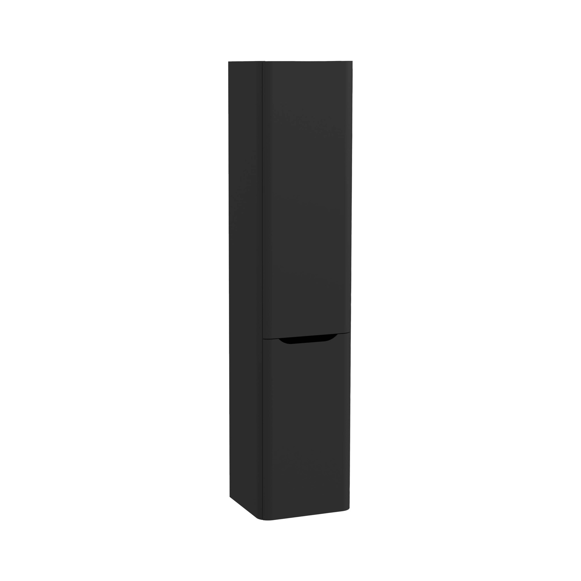 Vitra Integra Round Boy Dolabı 40 cm İki Kapaklı Çamaşır Sepetli Mat Grafit Sol 70079