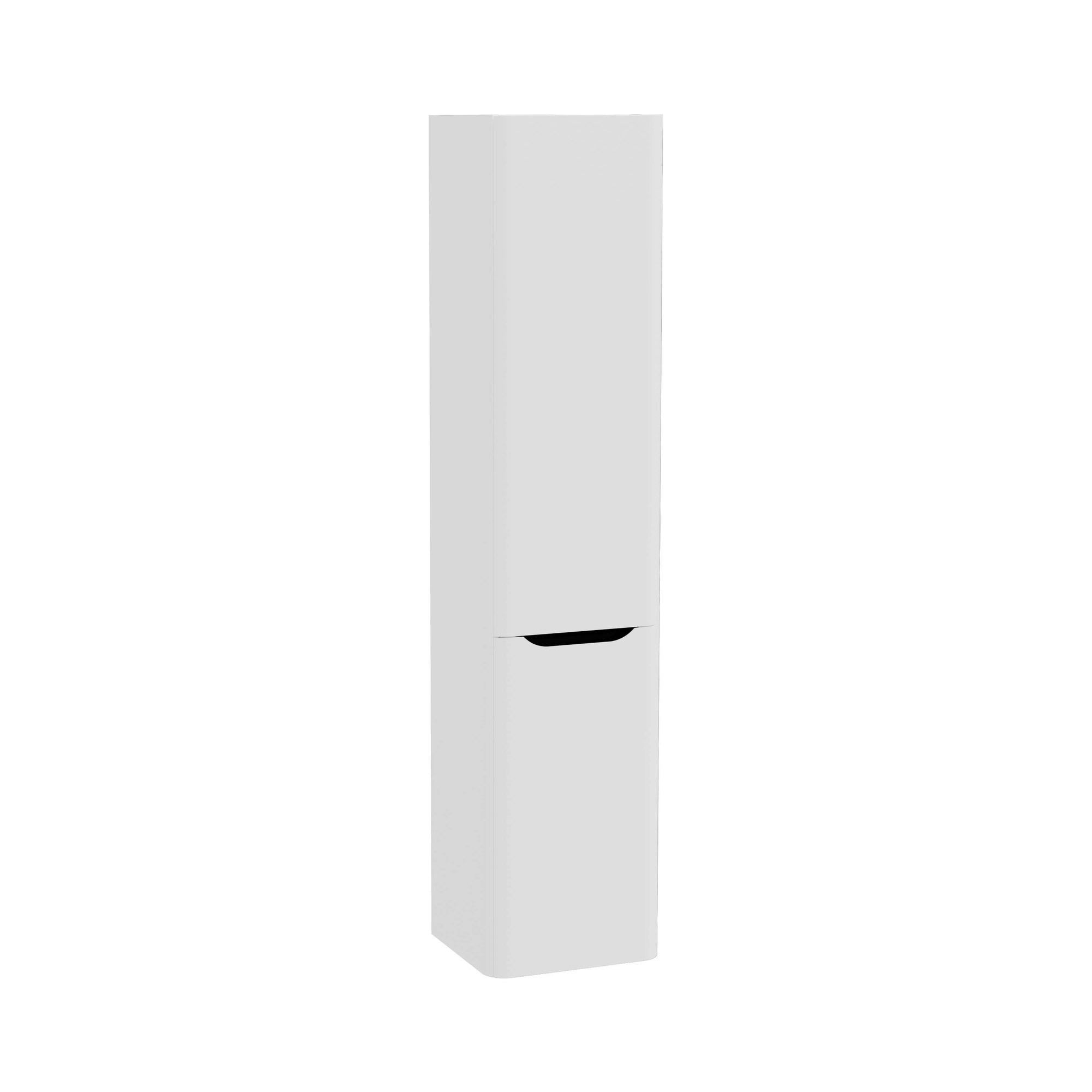 Vitra Integra Round Boy Dolabı 40 cm İki Kapaklı Çamaşır Sepetli Mat Açık Gri Sol 70083
