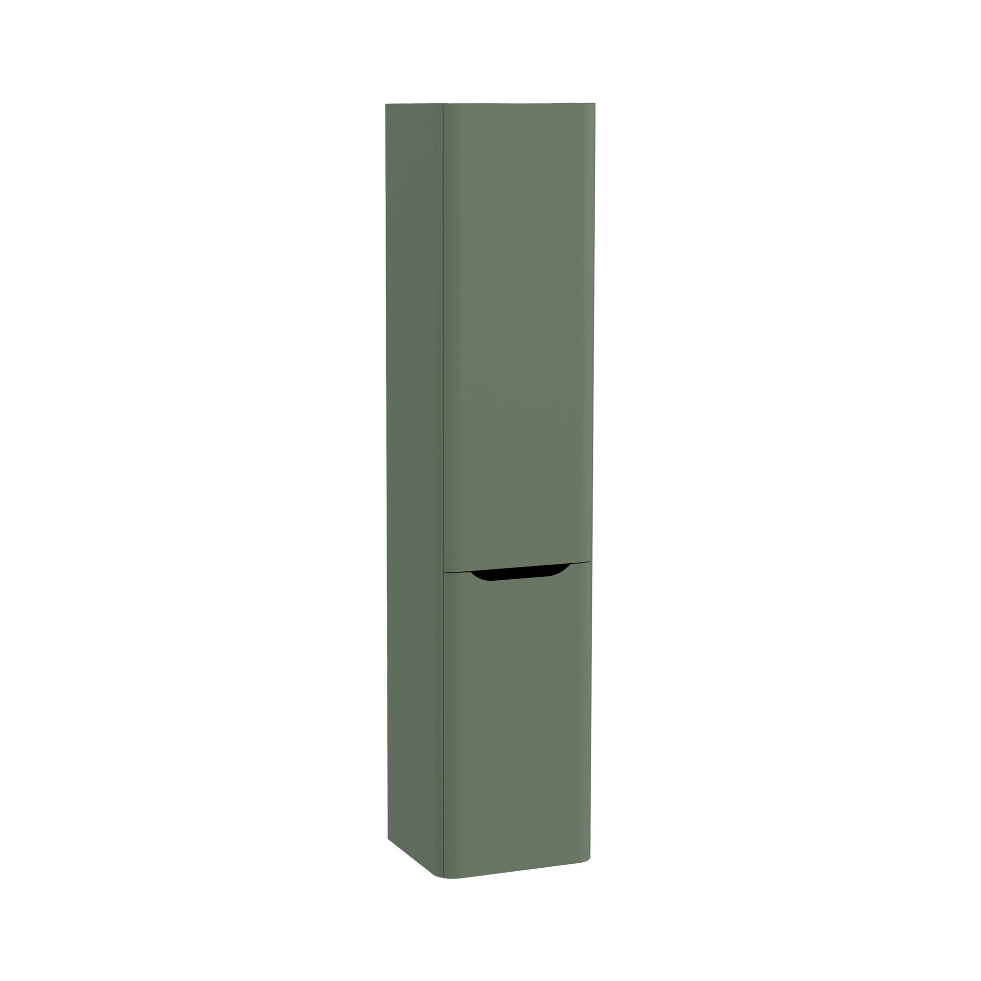Vitra Integra Round Boy Dolabı 40 cm İki Kapaklı Çamaşır Sepetli Mat Yeşil Sol 70082