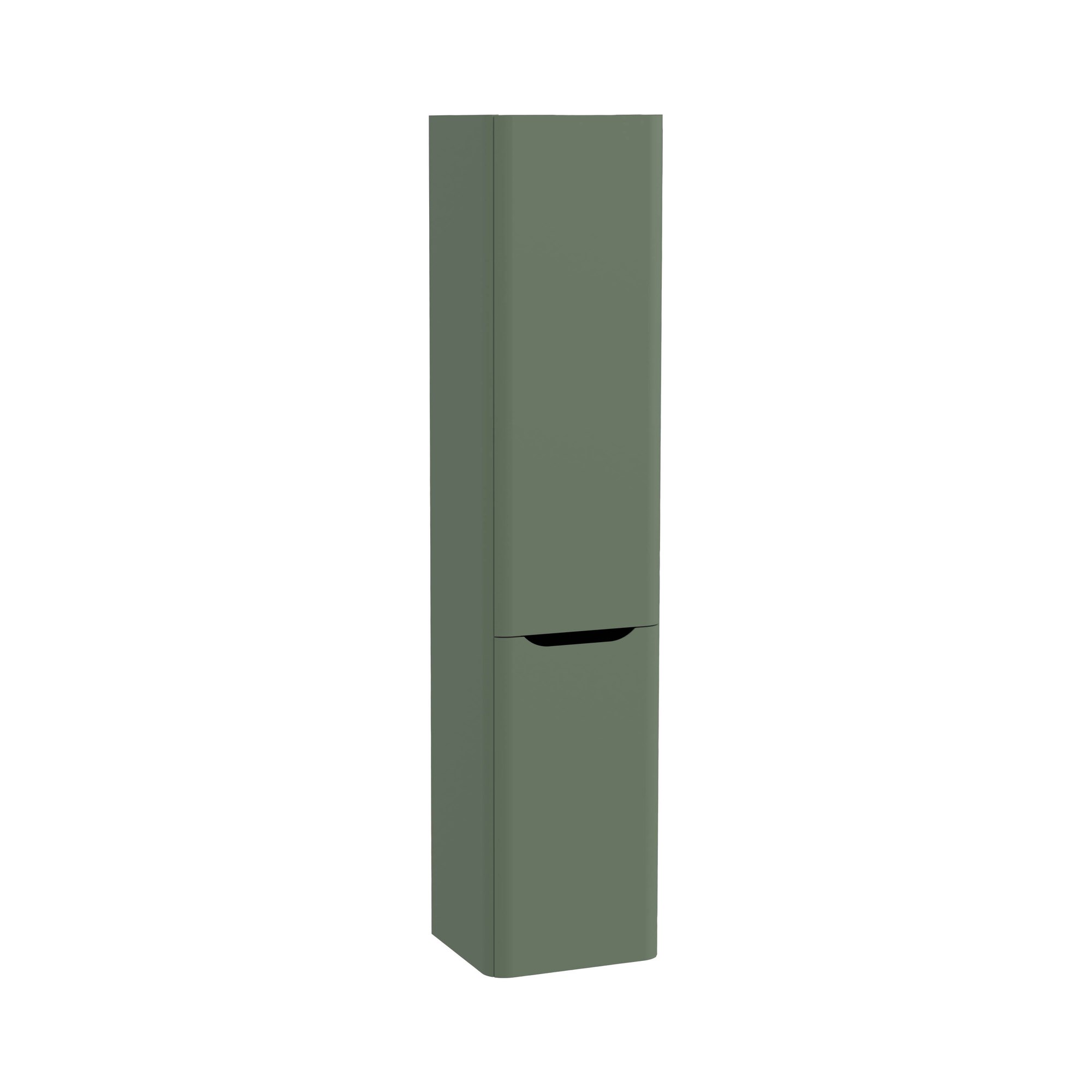 Vitra Integra Round Boy Dolabı 40 cm İki Kapaklı Çamaşır Sepetli Mat Yeşil Sağ 80014