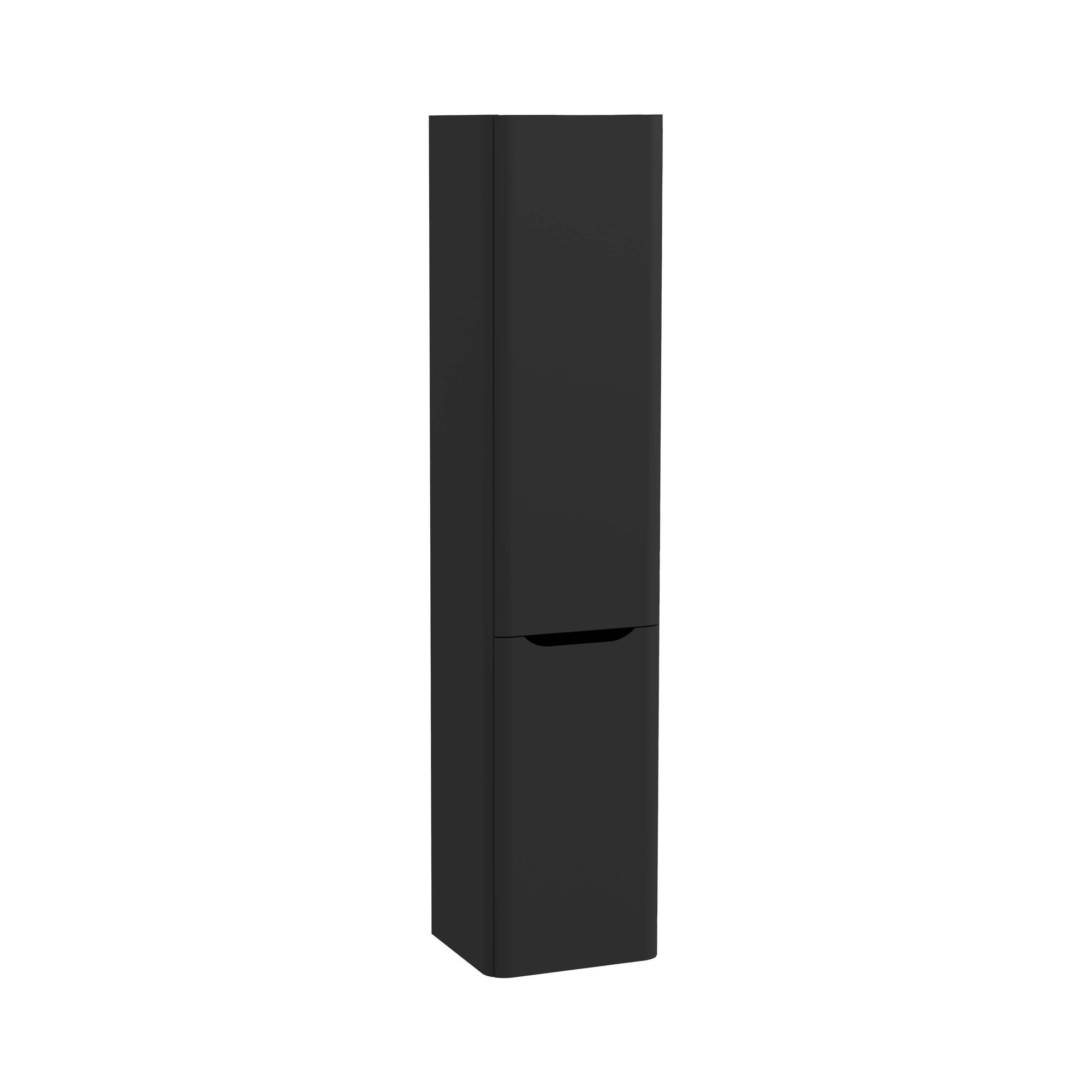 Vitra Integra Round Boy Dolabı 40 cm İki Kapaklı Çamaşır Sepetli Mat Grafit Sağ 80011