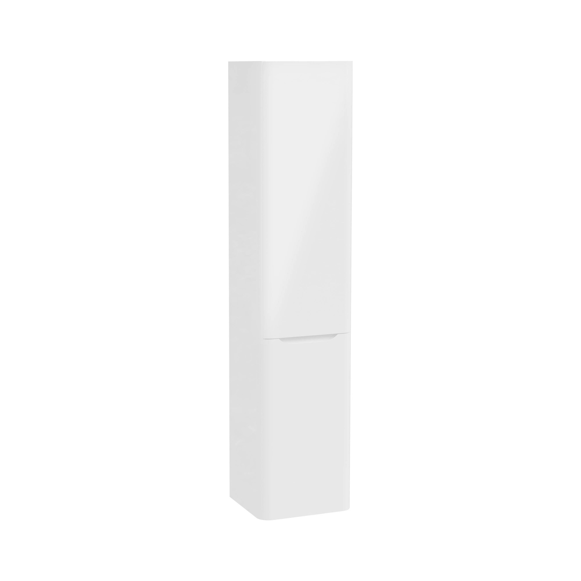 Vitra Integra Round Boy Dolabı 40 cm İki Kapaklı Çamaşır Sepetli Parlak Beyaz Sağ 80009