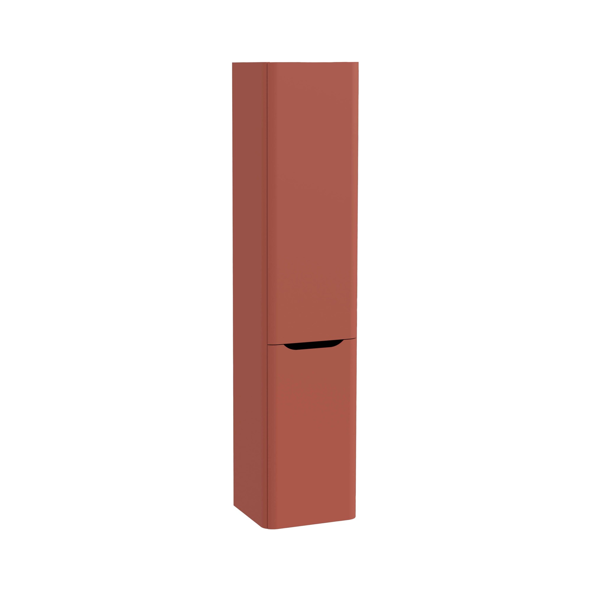 Vitra Integra Round Boy Dolabı 40 cm İki Kapaklı Çamaşır Sepetli Mat Kırmızı Sağ 80013
