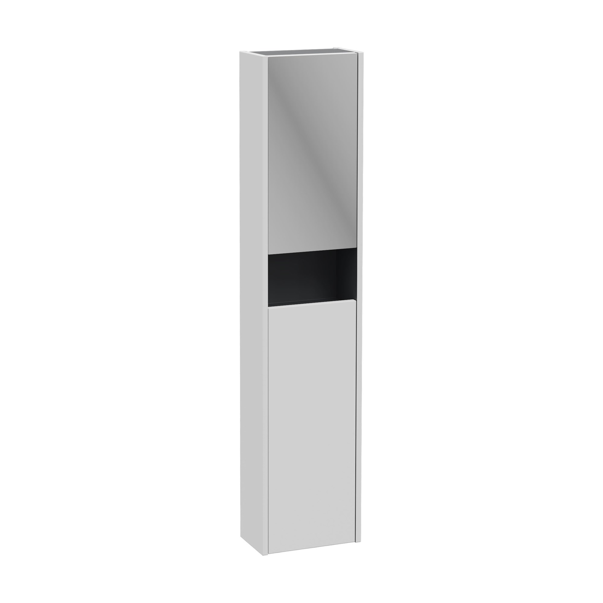 Vitra Integra Square Boy Dolabı 30 cm İki Kapaklı Dar Mat Açık Gri Sol 80351