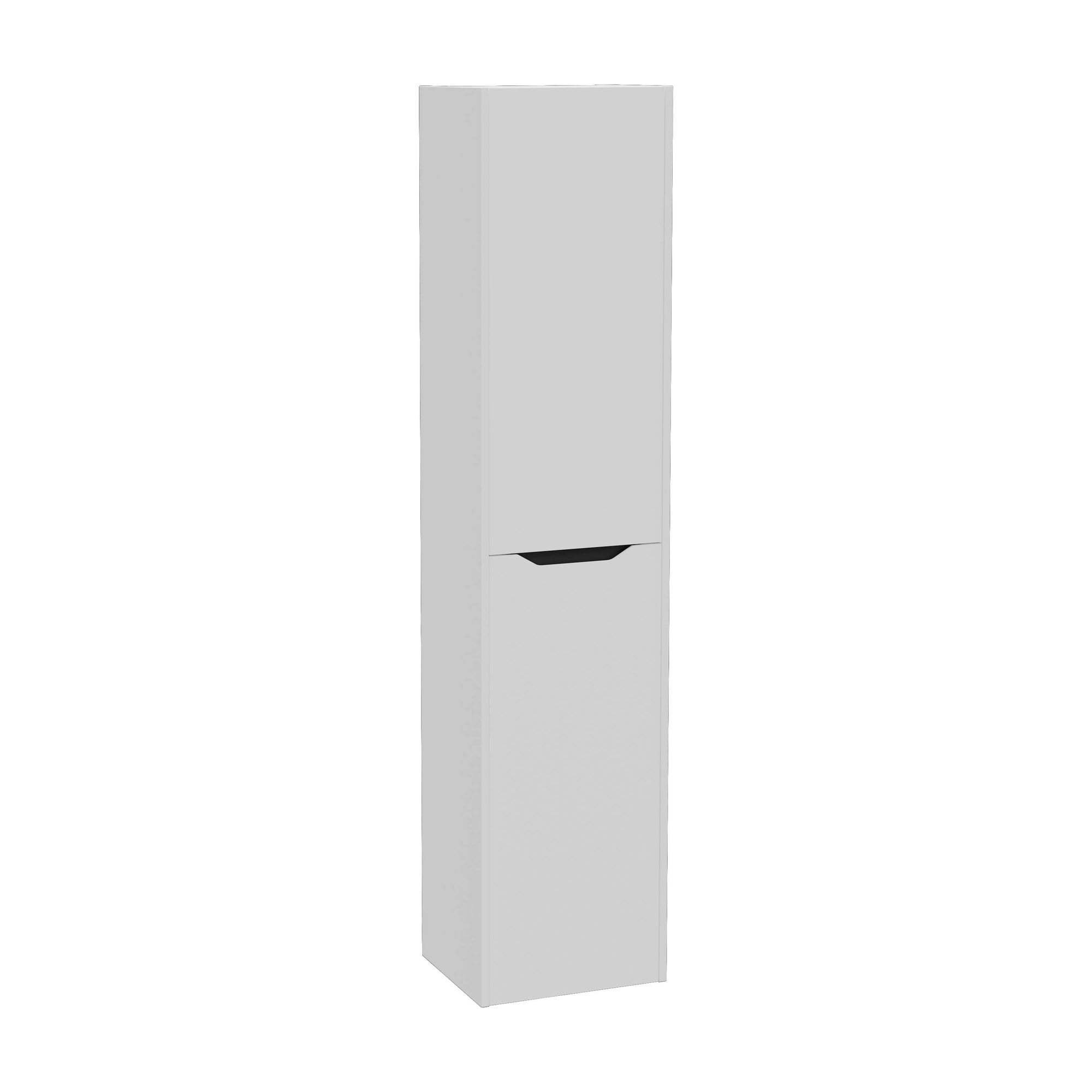 Vitra Integra Square Boy Dolabı 40 cm İki Kapaklı Çamaşır Sepetli Mat Açık Gri Sol 80333