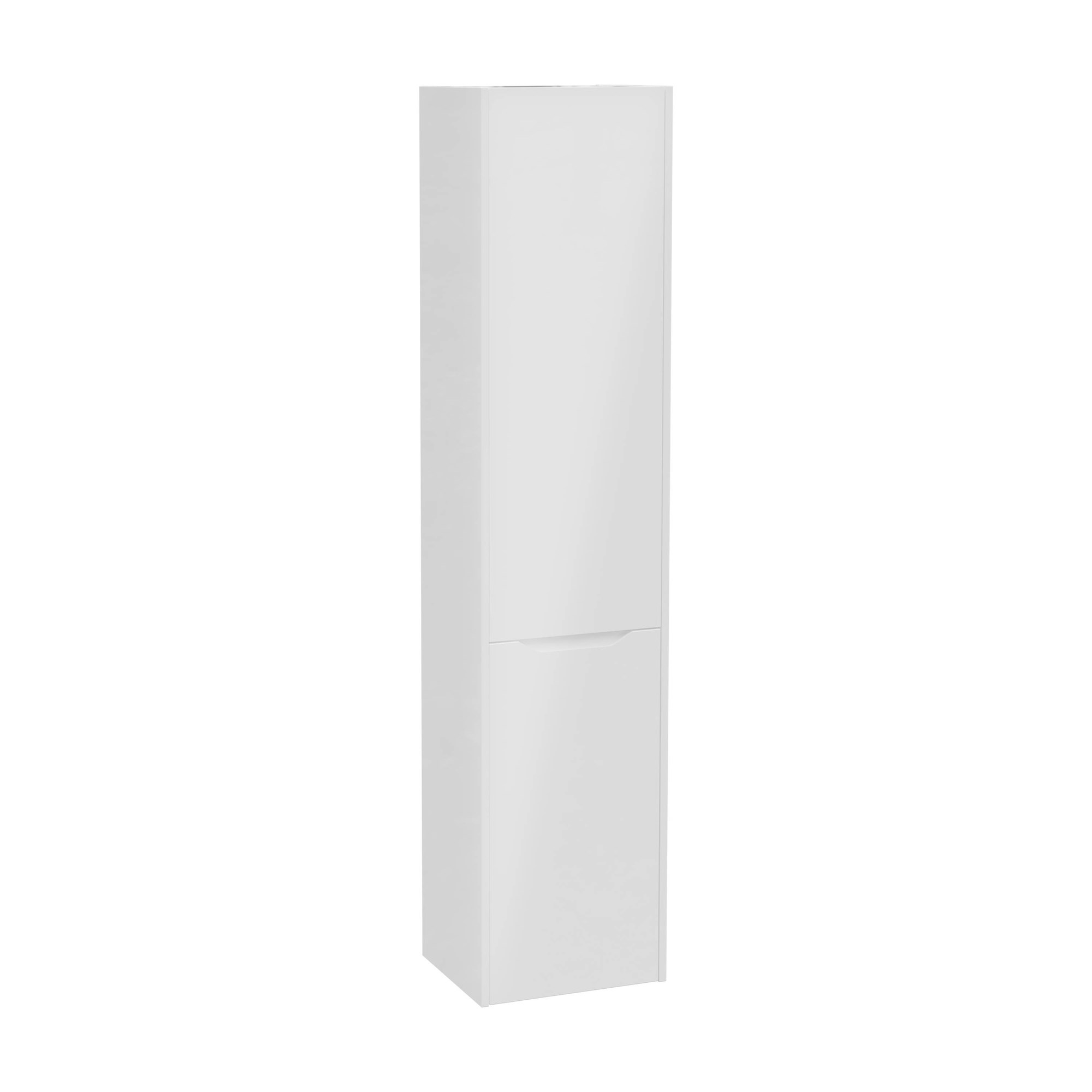 Vitra Integra Square Boy Dolabı 40 cm İki Kapaklı Çamaşır Sepetli Parlak Beyaz Sağ 80309
