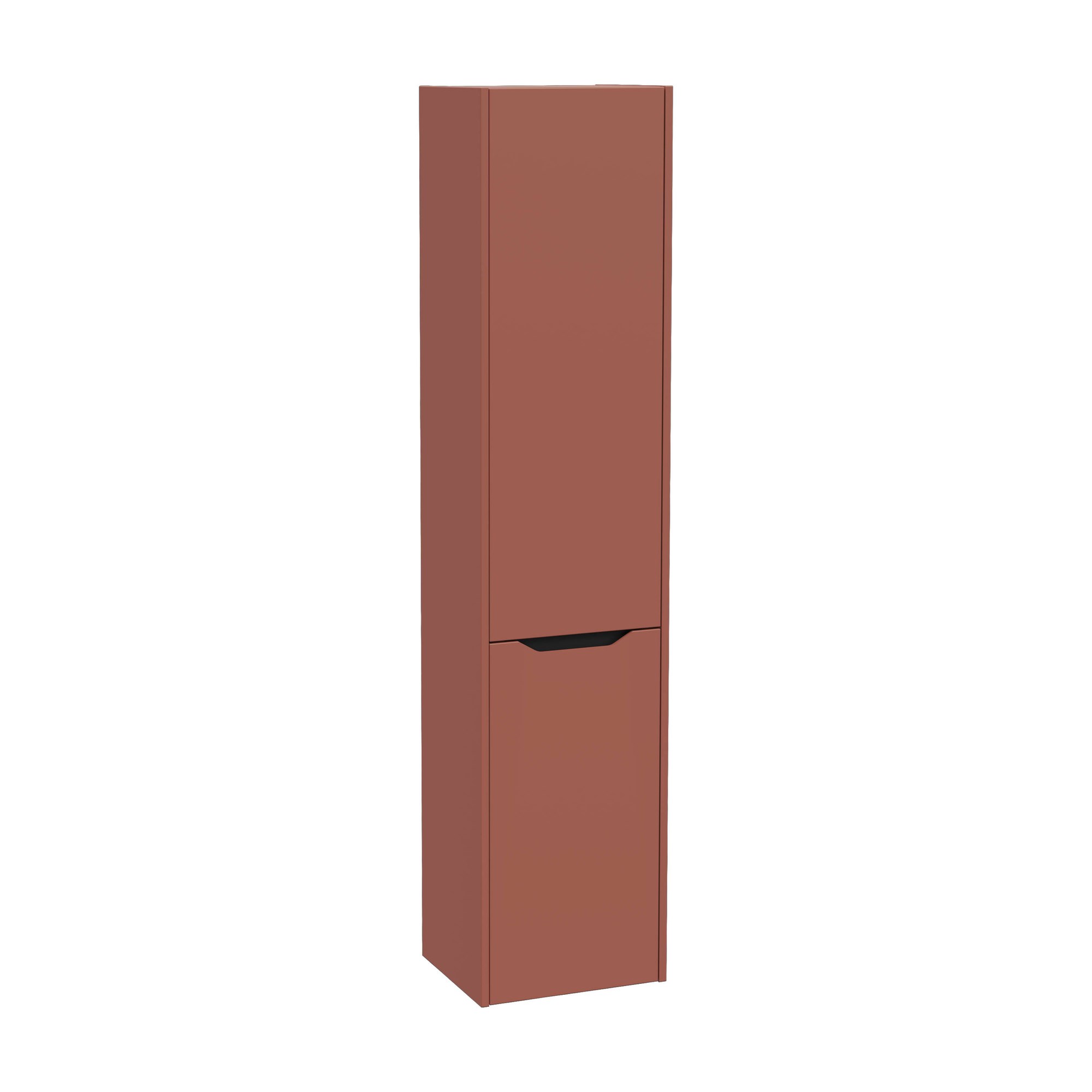 Vitra Integra Square Boy Dolabı 40 cm İki Kapaklı Çamaşır Sepetli Mat Kırmızı Sol 80331