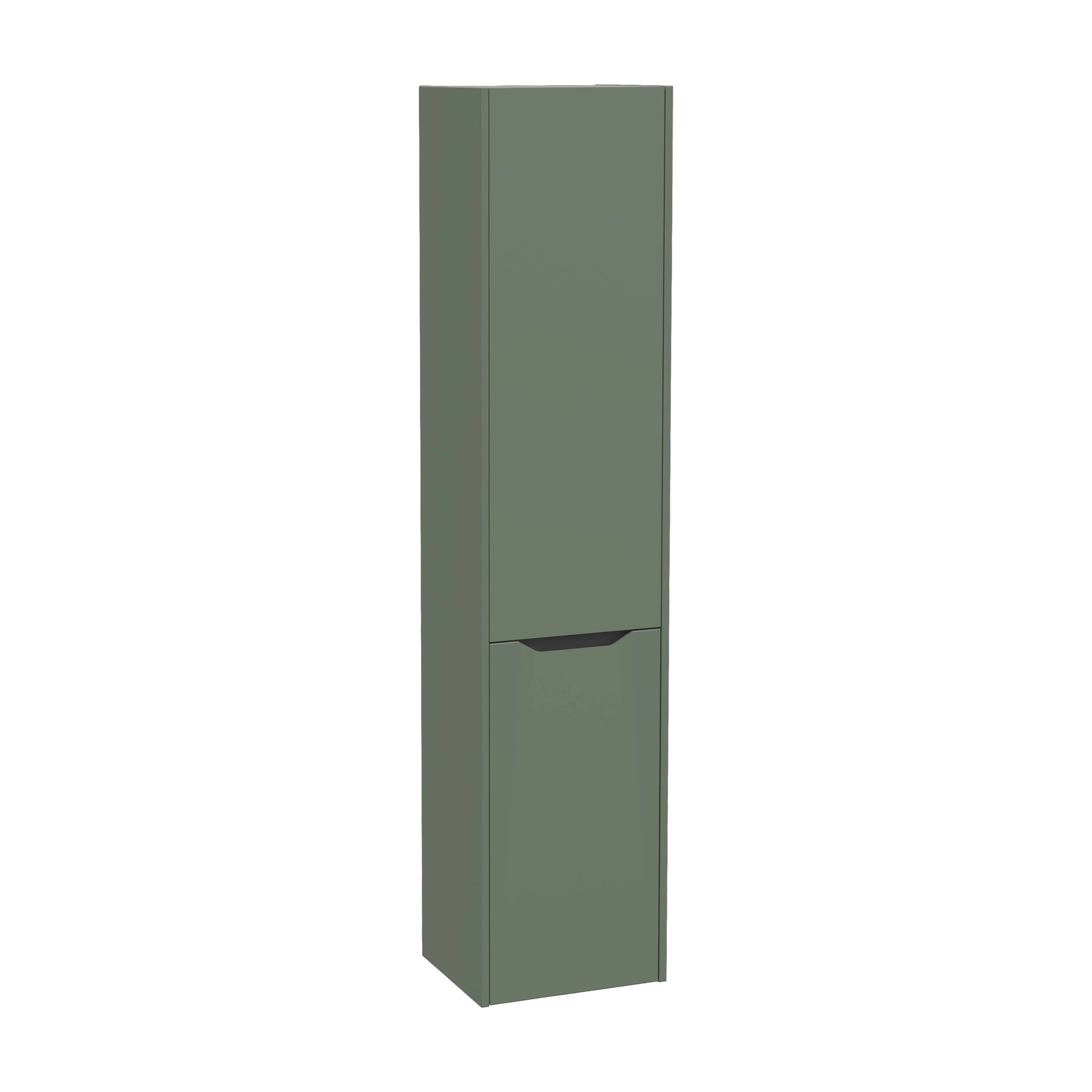 Vitra Integra Square Boy Dolabı 40 cm İki Kapaklı Çamaşır Sepetli Mat Yeşil Sağ 80314