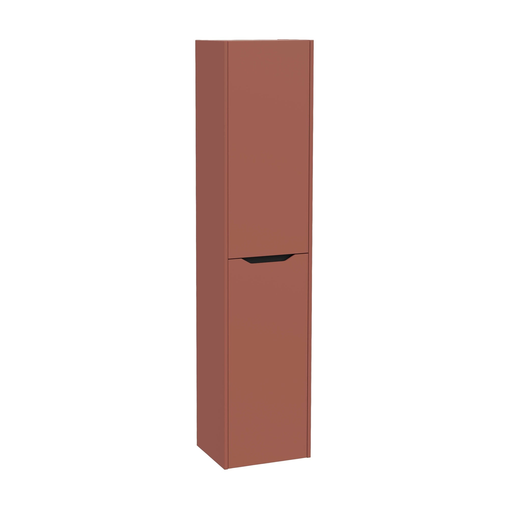 Vitra Integra Square Boy Dolabı 40 cm İki Kapaklı Çamaşır Sepetli Mat Kırmızı Sağ 80313