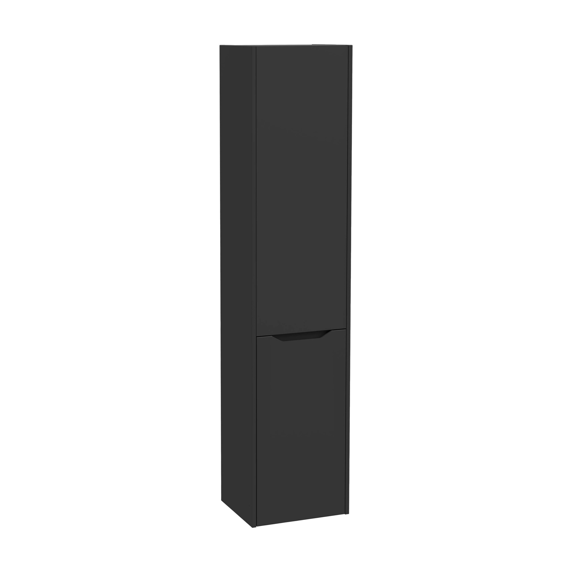 Vitra Integra Square Boy Dolabı 40 cm İki Kapaklı Çamaşır Sepetli Mat Grafit Sol 80329