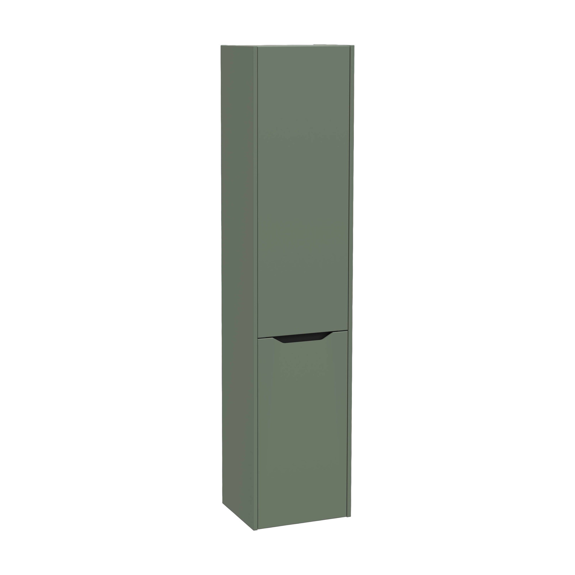 Vitra Integra Square Boy Dolabı 40 cm İki Kapaklı Çamaşır Sepetli Mat Yeşil Sol 80332