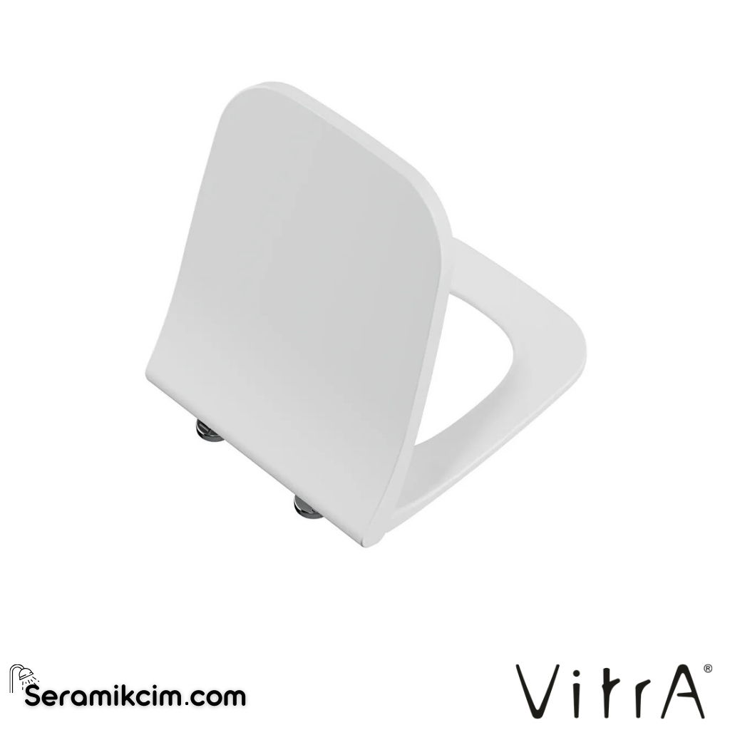 VitrA Integra Square Klozet Kapağı Slim, Duroplast, Üstten Sıkmalı Yavaş Kapanır, Metal Menteşeli, Beyaz 191-003-009 - 191-003-009