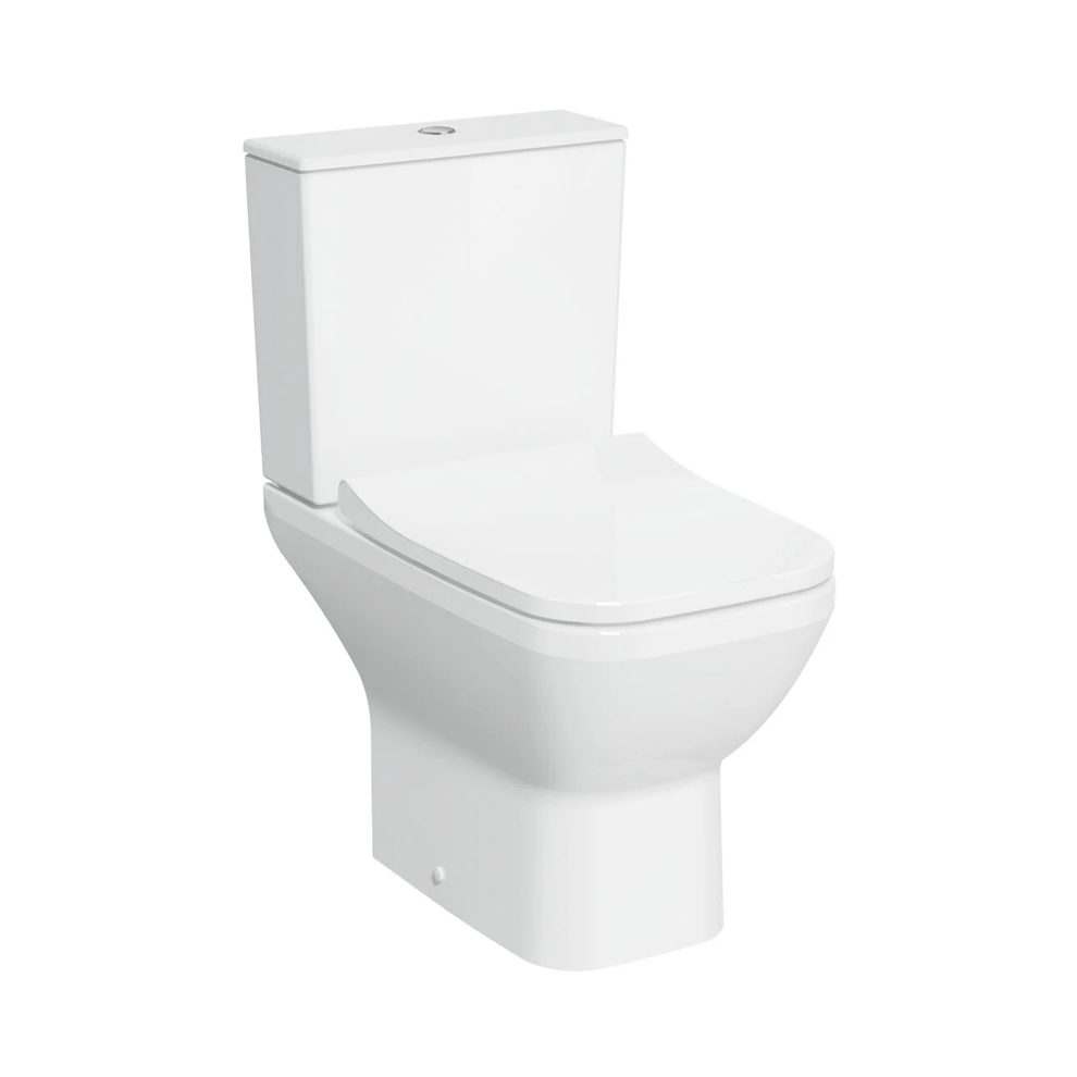 VitrA Integra Square Takım Klozet Rim-ex, Arkası Açık, 62 cm Taharet Borulu, Beyaz - 7087L003-0088
