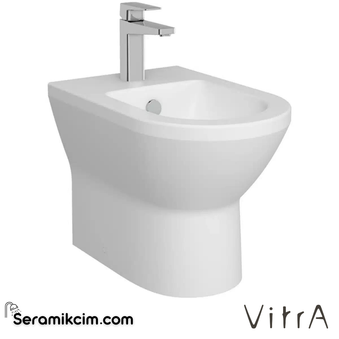 VitrA Integra Yerden Bide Duvara Tam Dayalı, 54 cm Tek Armatür Delikli, Yanlardan Deliksiz, Mat Beyaz - 7039B001-0288